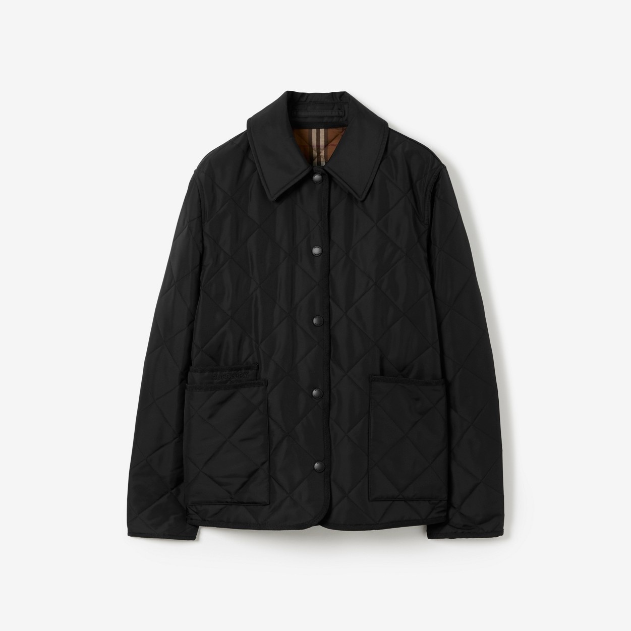 Diamond Quilted Nylon Canvas Barn Jacket - 1