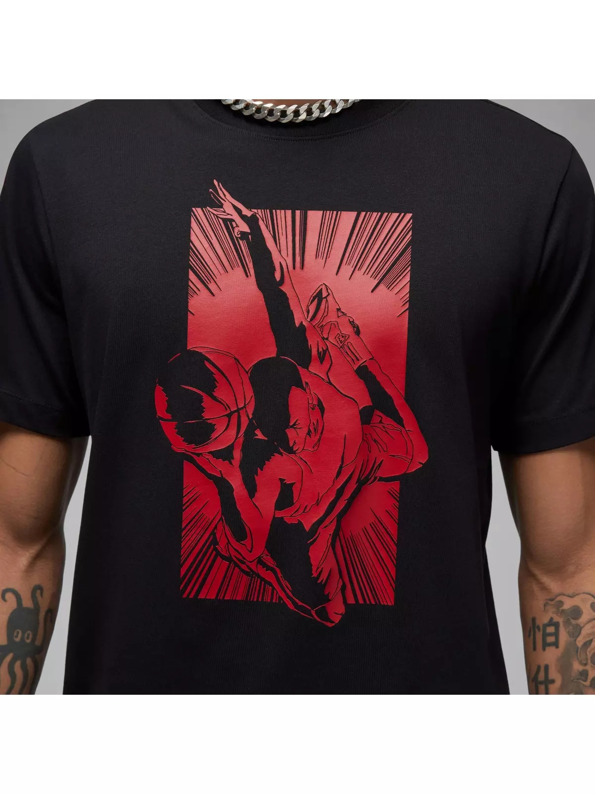 Men's Brand Graphic Crewneck Tee - Black/Red - 8