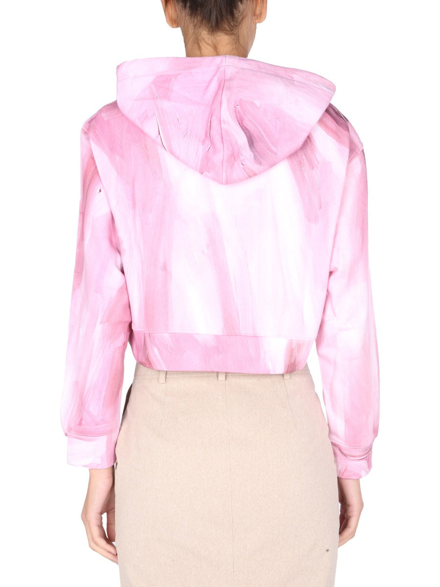 Moschino Women "Art Theme" Cropped Sweatshirt - 4