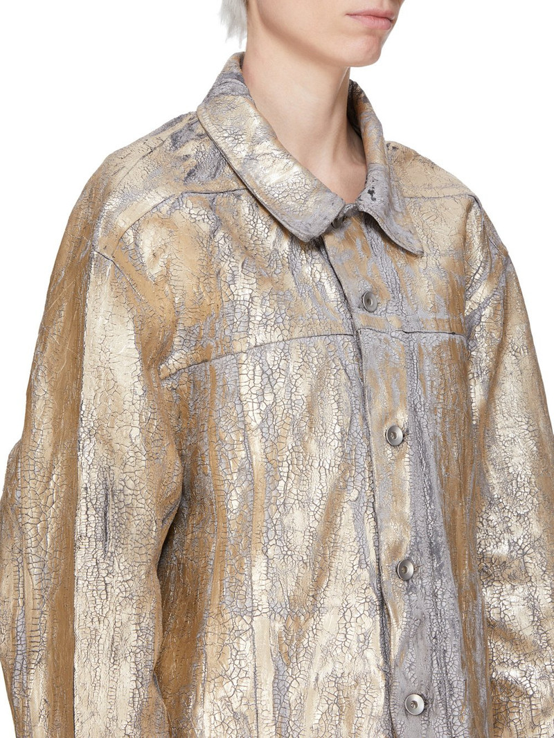 metallic cracked-effect jacket 4