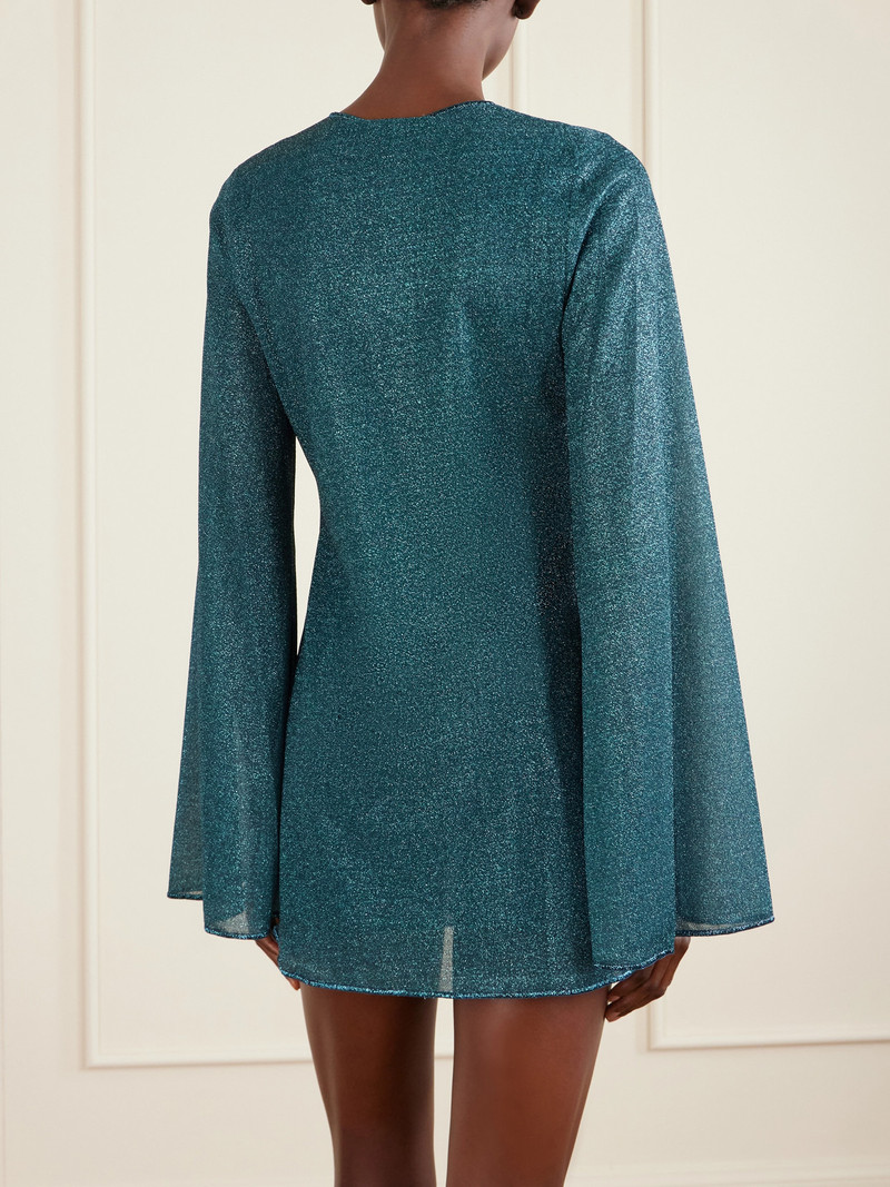Oséree Lumière Embellished Metallic Stretch-knit Kaftan outlook