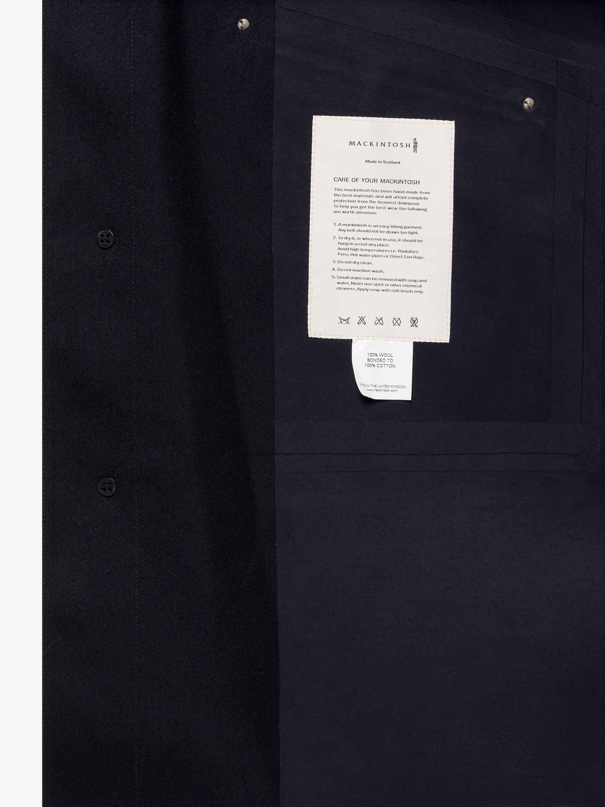 NEW KIRKTON NAVY BONDED WOOL HOODED COAT - 6