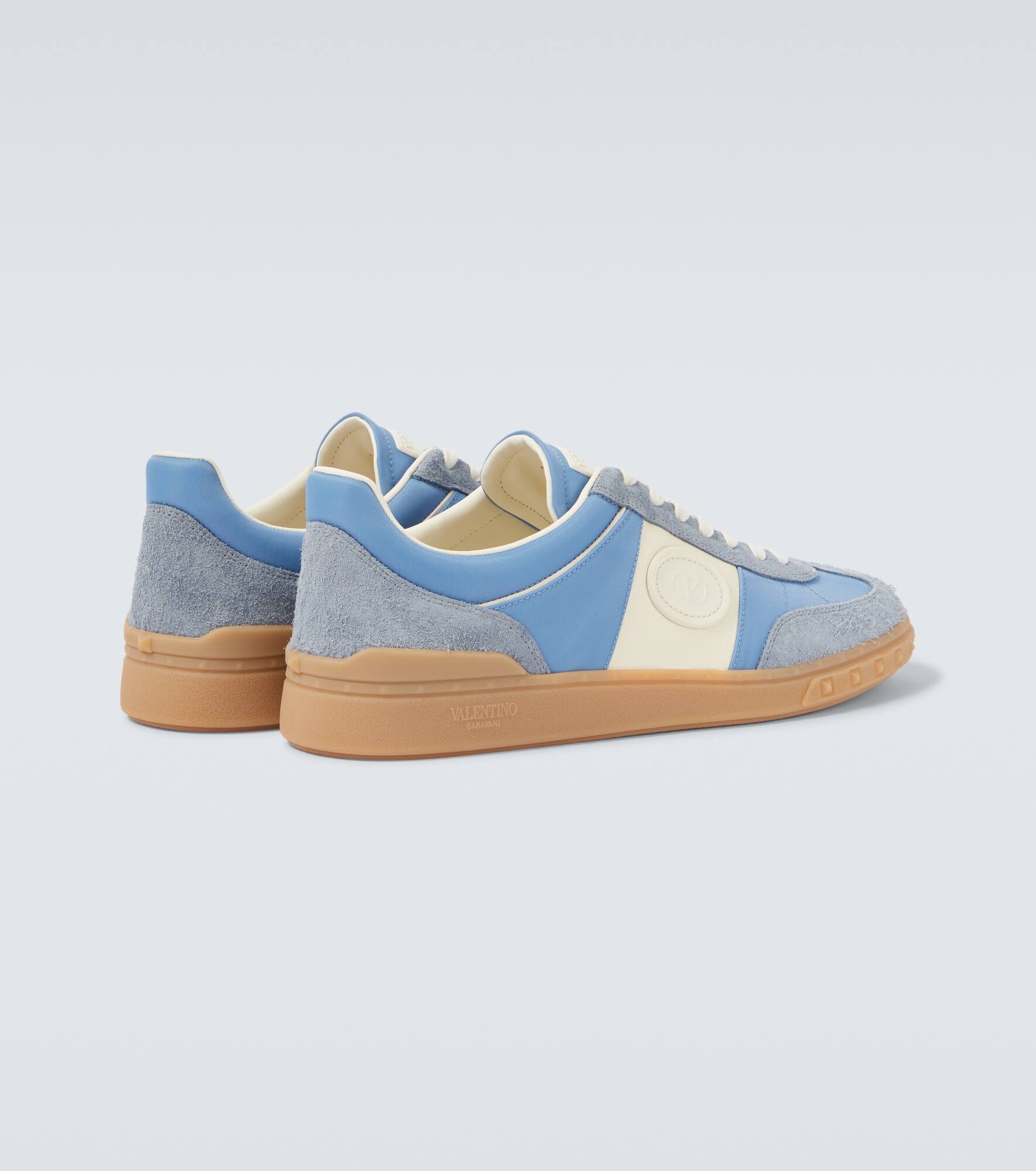 Upvillage suede-trimmed leather sneakers - 6