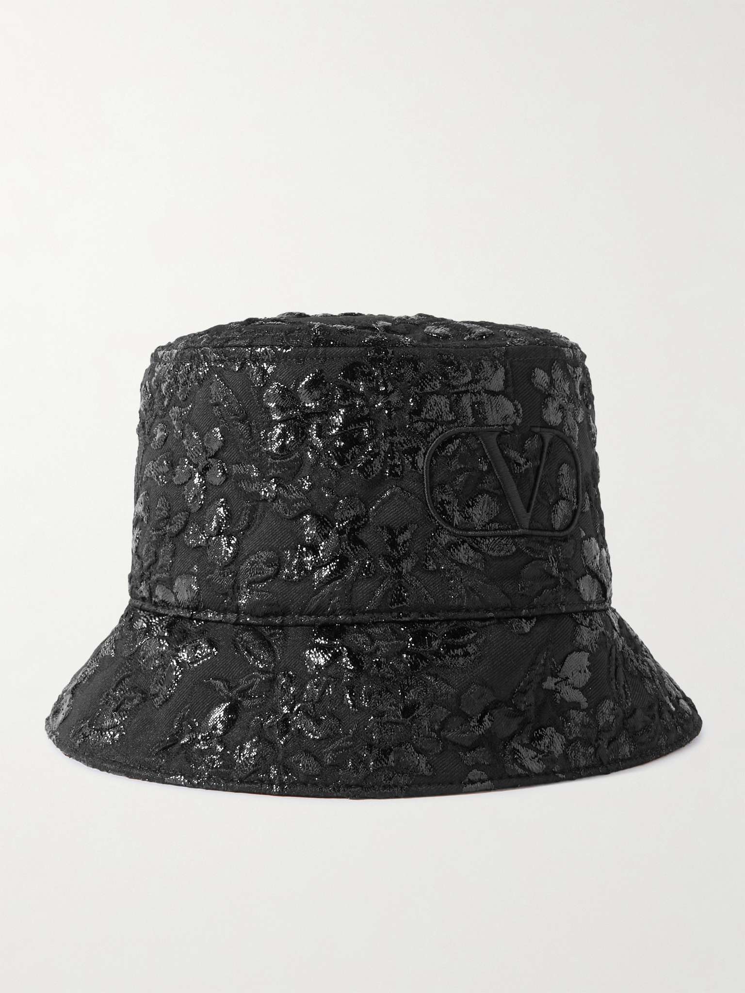 Valentino Garavani Logo-Embroidered Brocade Twill Bucket Hat - 1