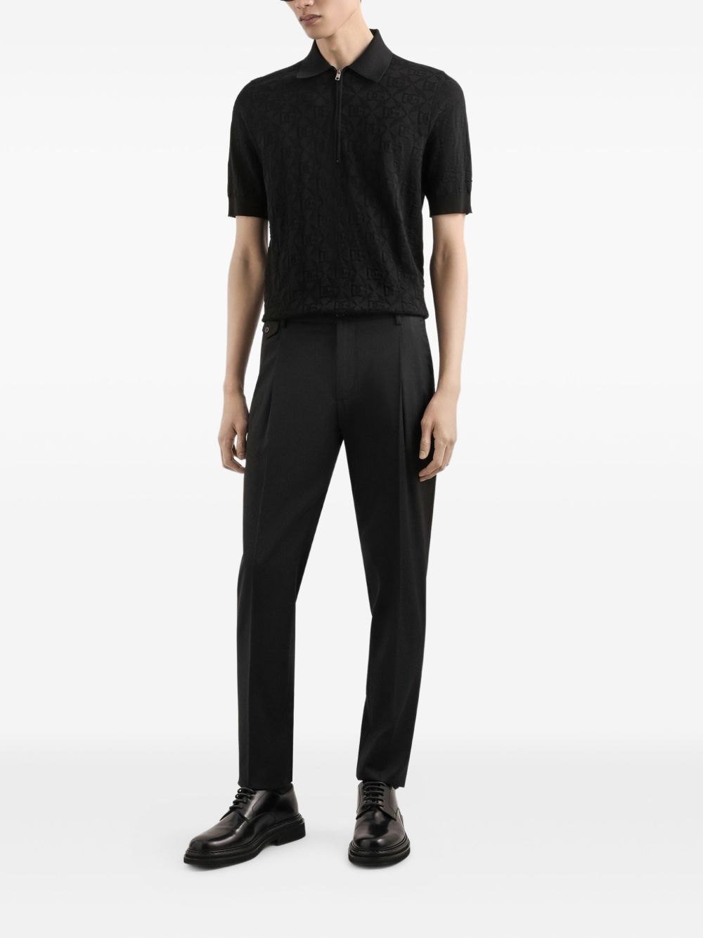logo-jacquard polo shirt - 2