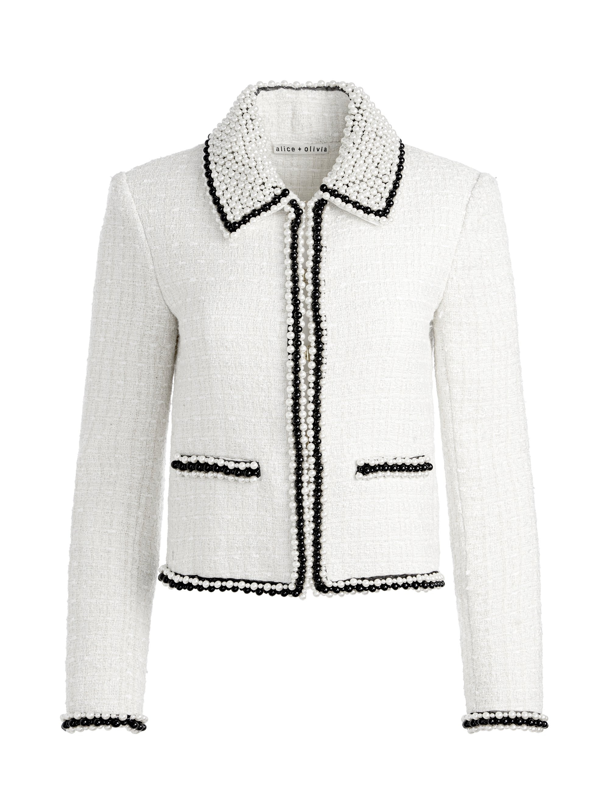 KIDMAN PEARL COLLAR BOXY JACKET - 1