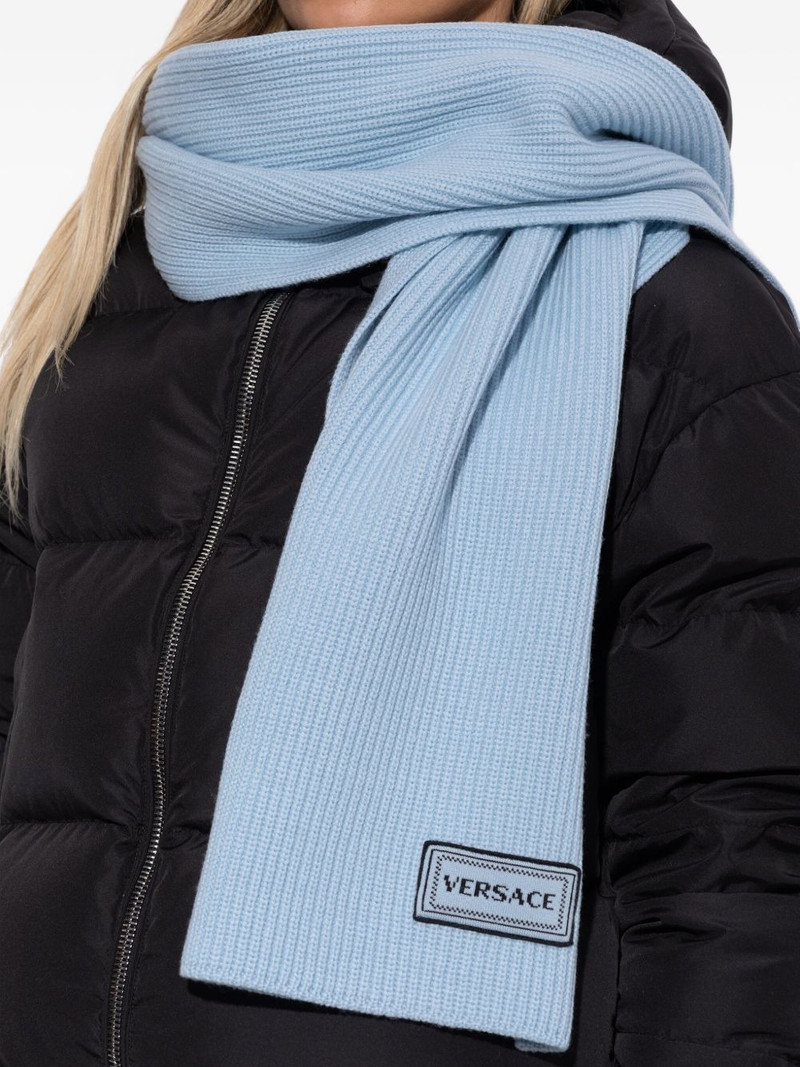 ribbed logo-detail scarf 4