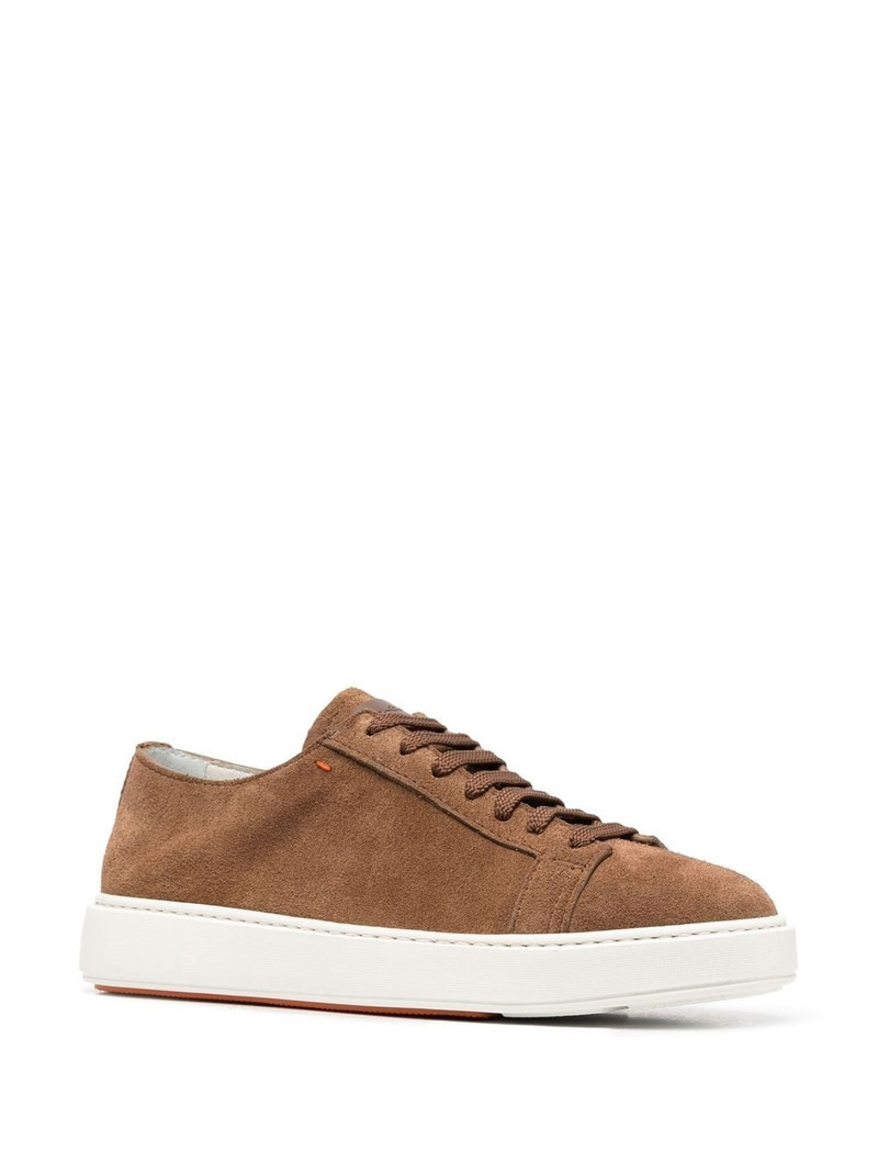 Santoni embossed logo low top sneakers outlook