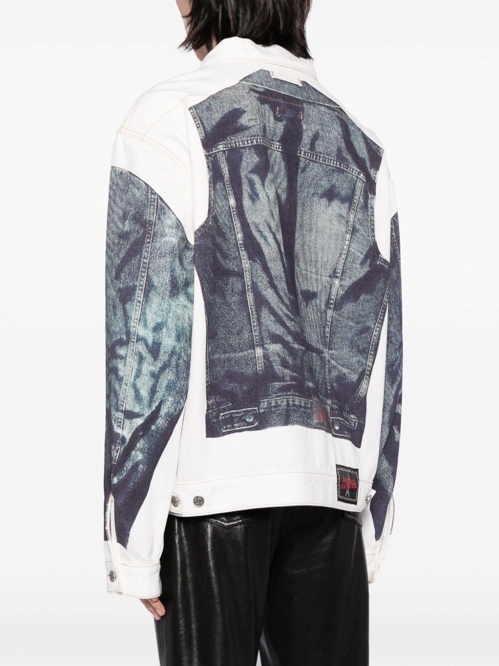 trompe l'oeil-print cotton jacket - 7