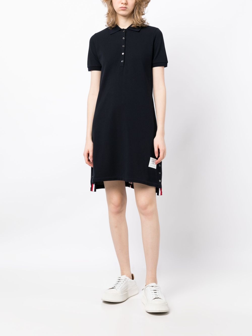 Striped Pique Polo Dress - 2