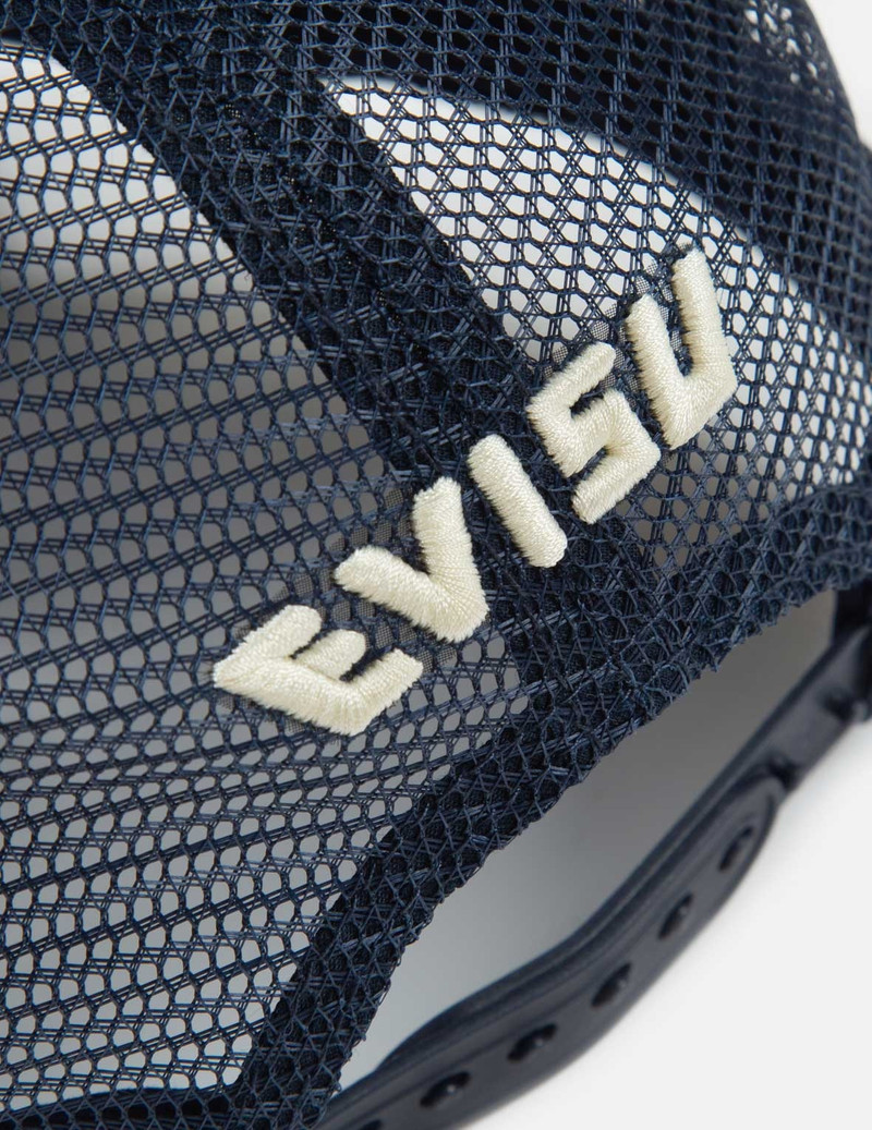 SEAGULL PRINT DENIM AND MESH TRUCKER HAT 4