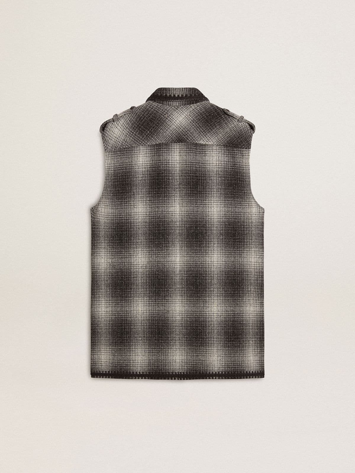 Women's dark gray wool-blend shirt dress - 6