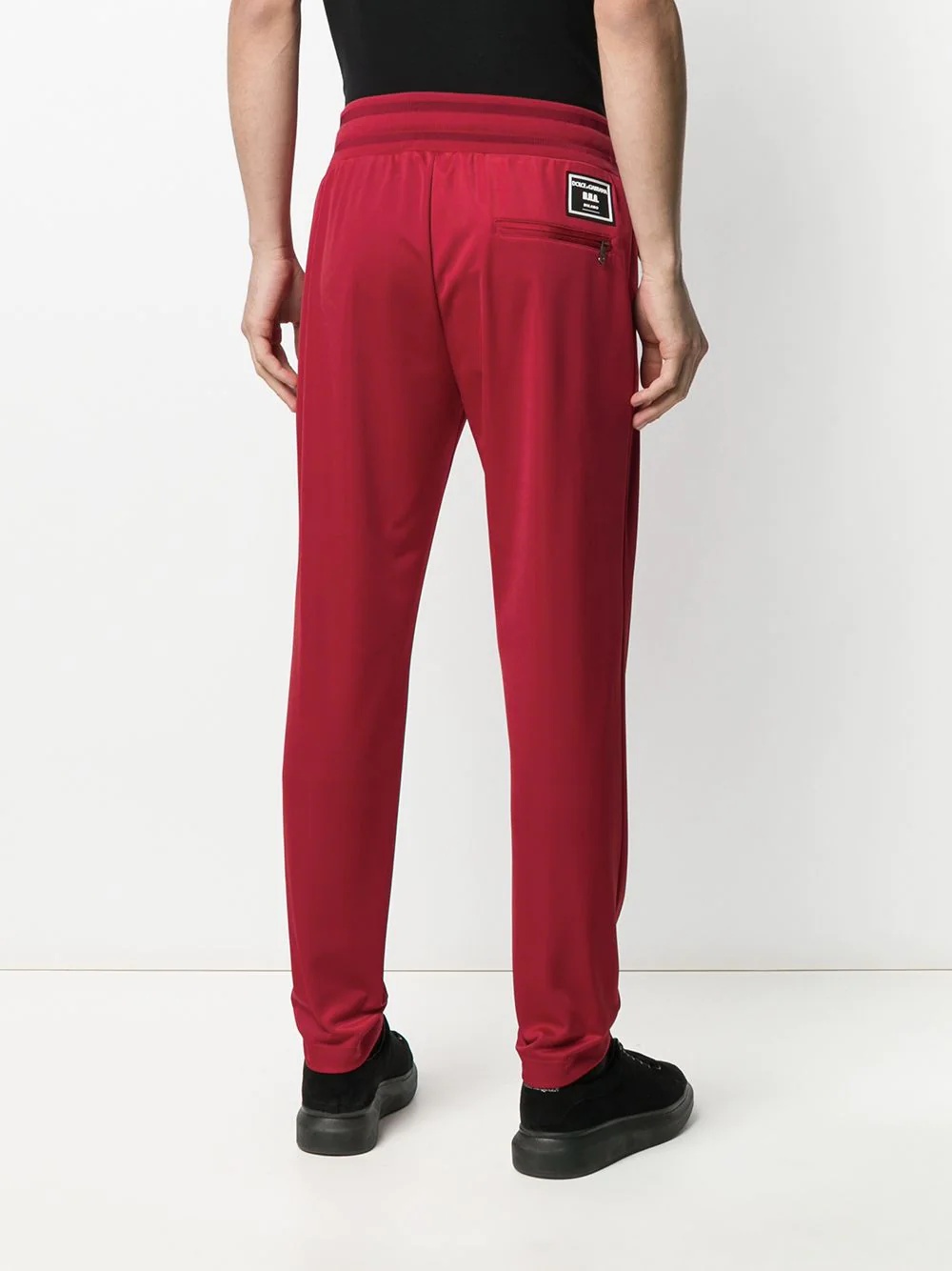 ribbed waistband track pants - 4