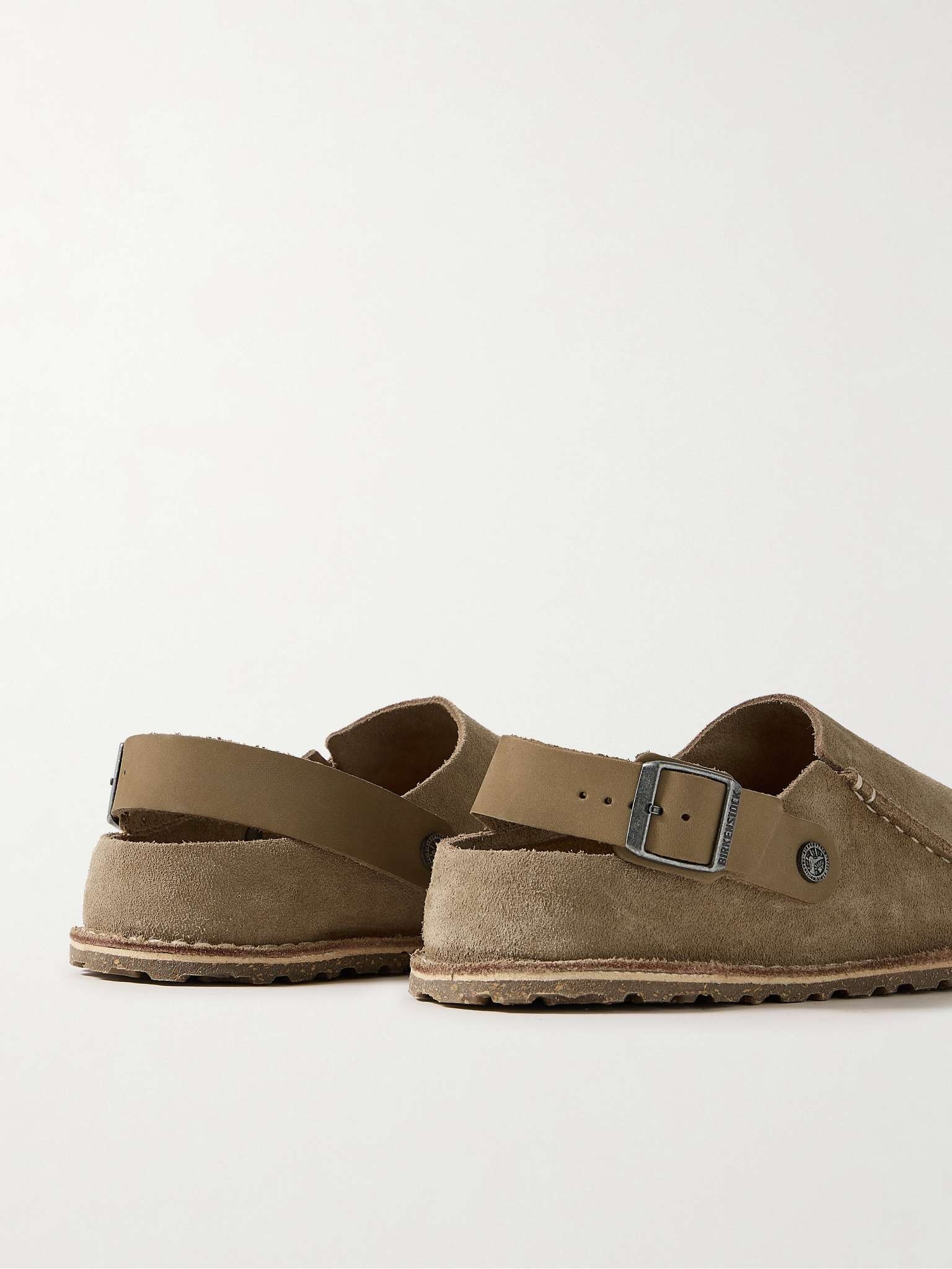 Lutry Premium Nubuck-Trimmed Suede Mules - 5