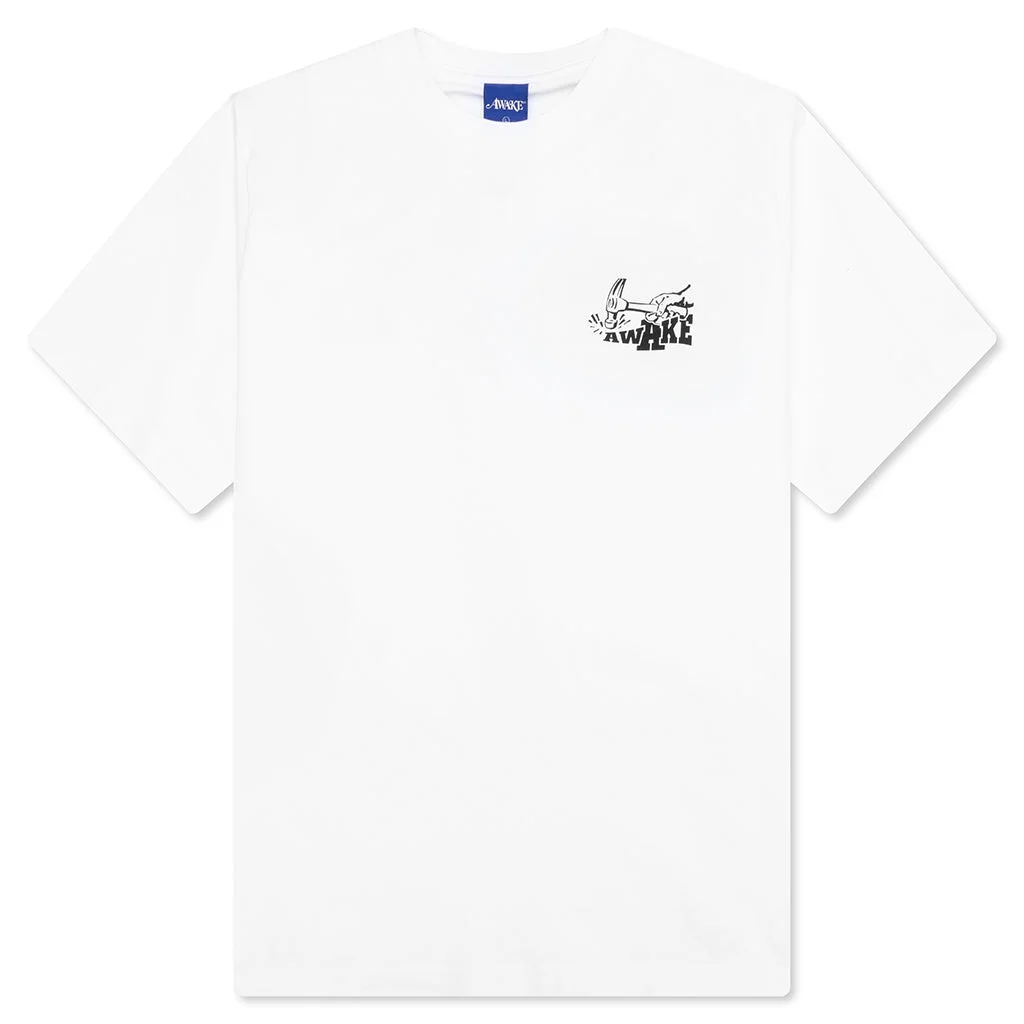 HAMMER S/S TEE - WHITE - 1