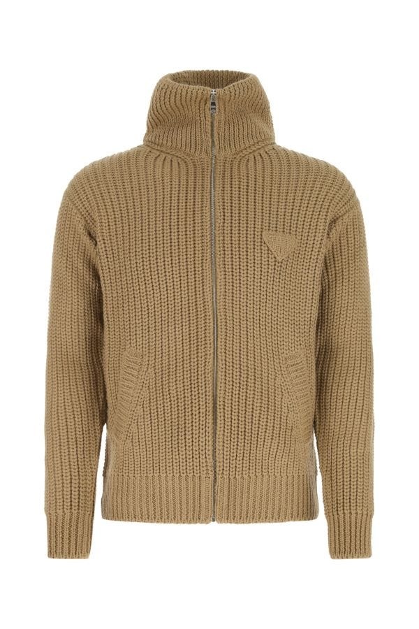 Prada Man Biscuit Alpaca Cardigan - 1