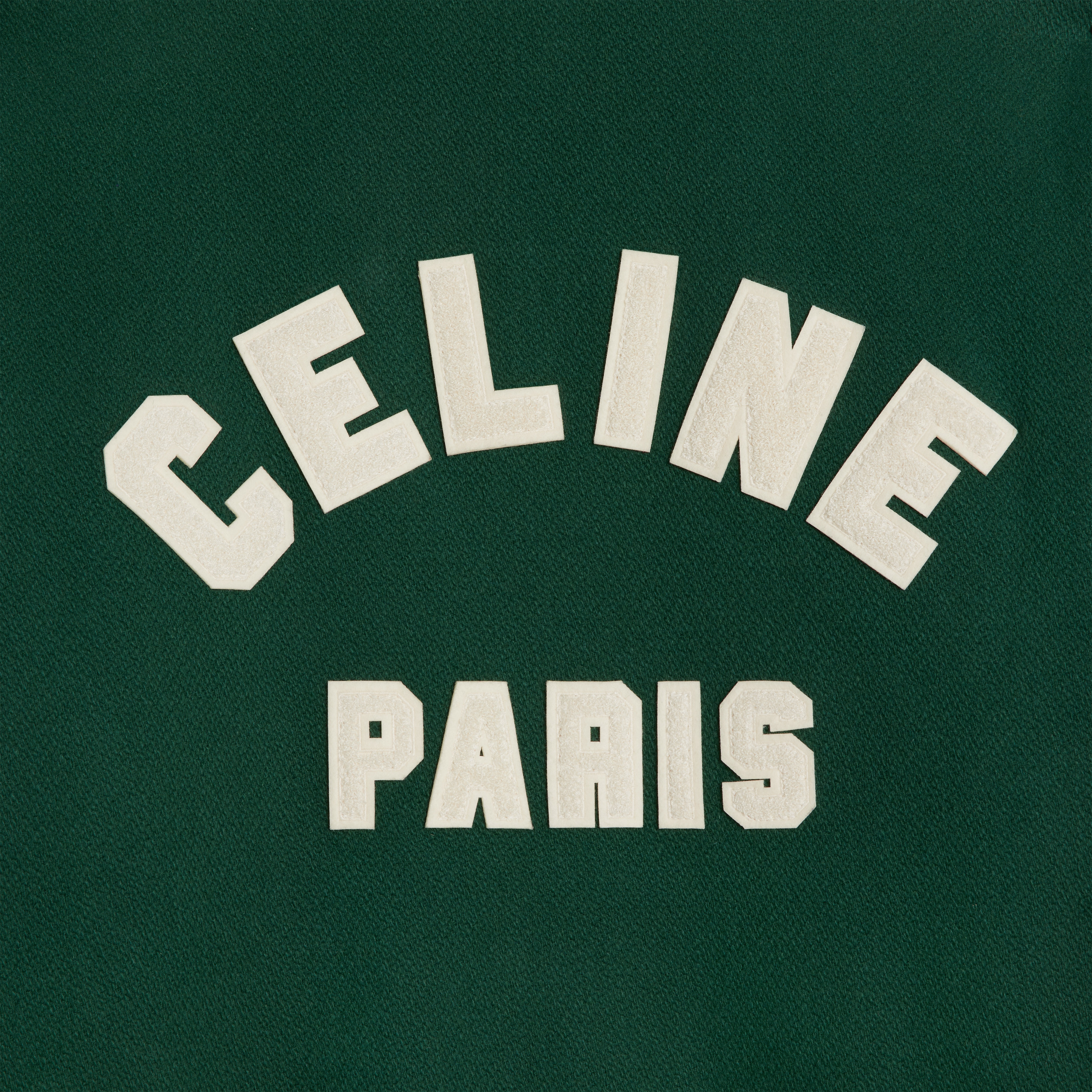 celine loose teddy jacket in textured wool - 4
