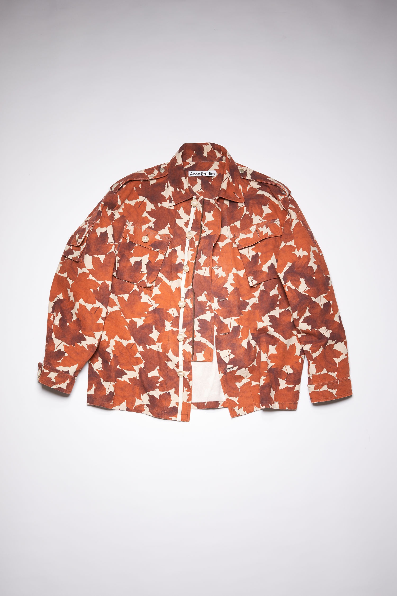 Printed jacket - Rust brown - 4