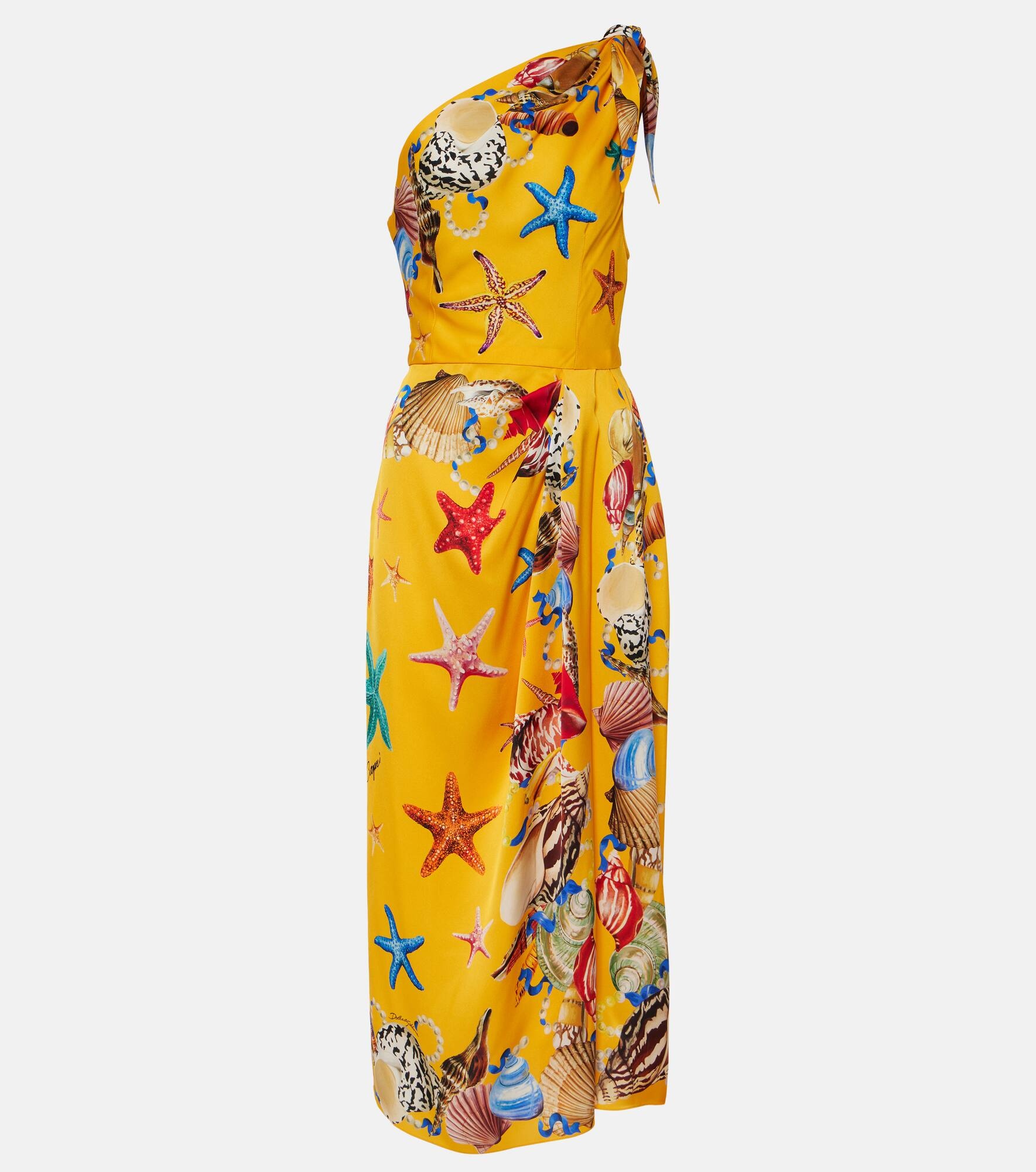 Capri printed silk-blend midi dress - 1