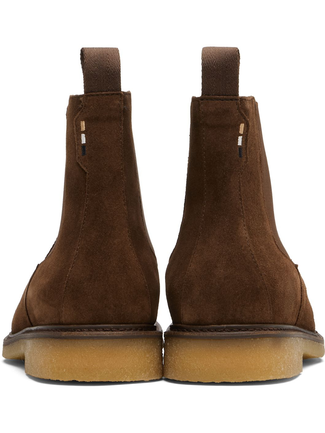 Brown Elasticated Panels Chelsea Boots - 2