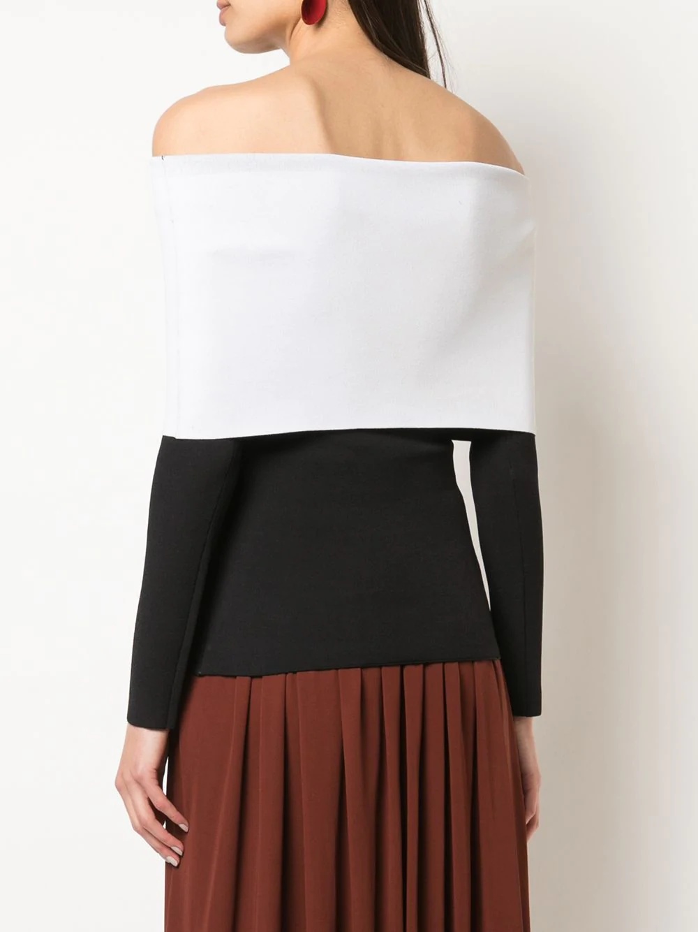 two-tone off-the-shoulder top - 4