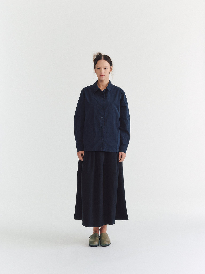 ELENA SHIRT - PAPER COT - NAVY 4
