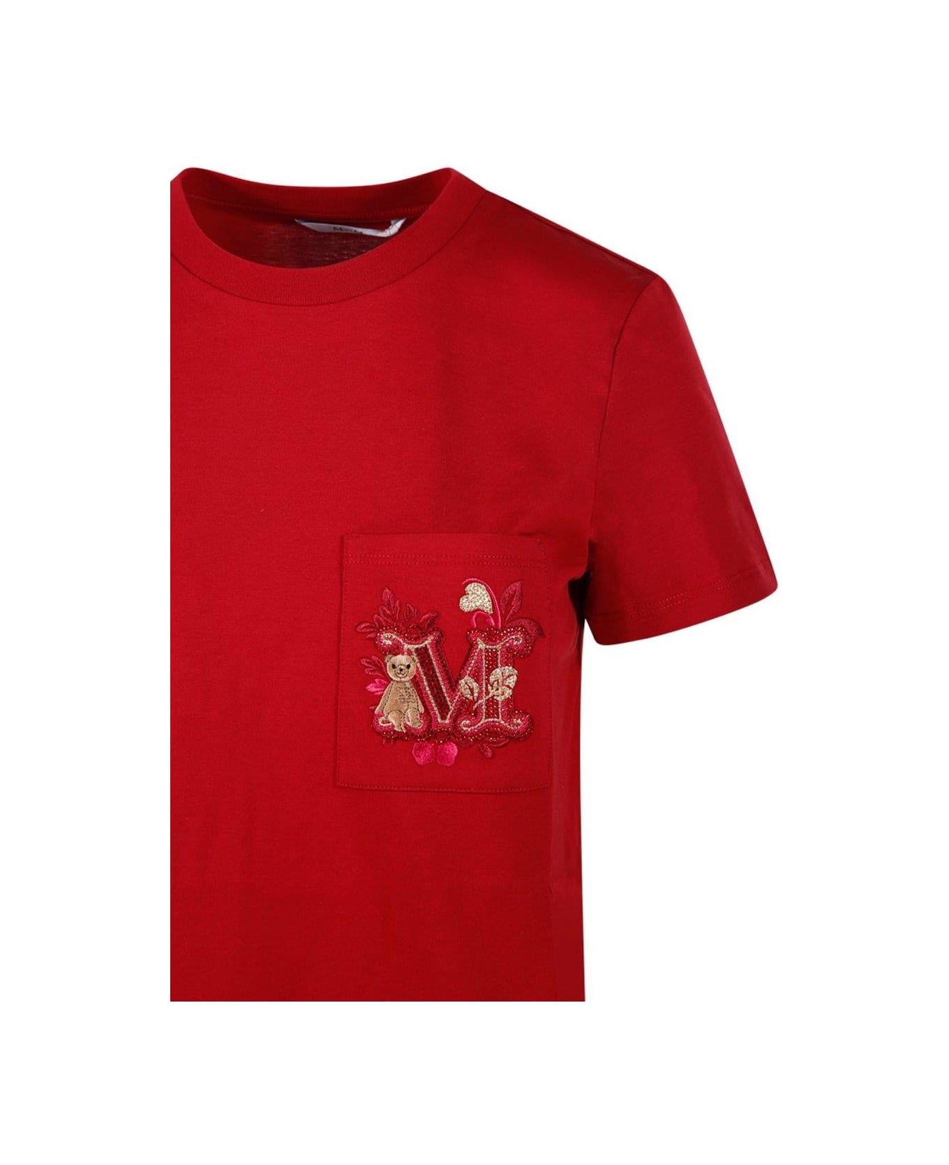 Logo Embellished Crewneck T-shirt - 4