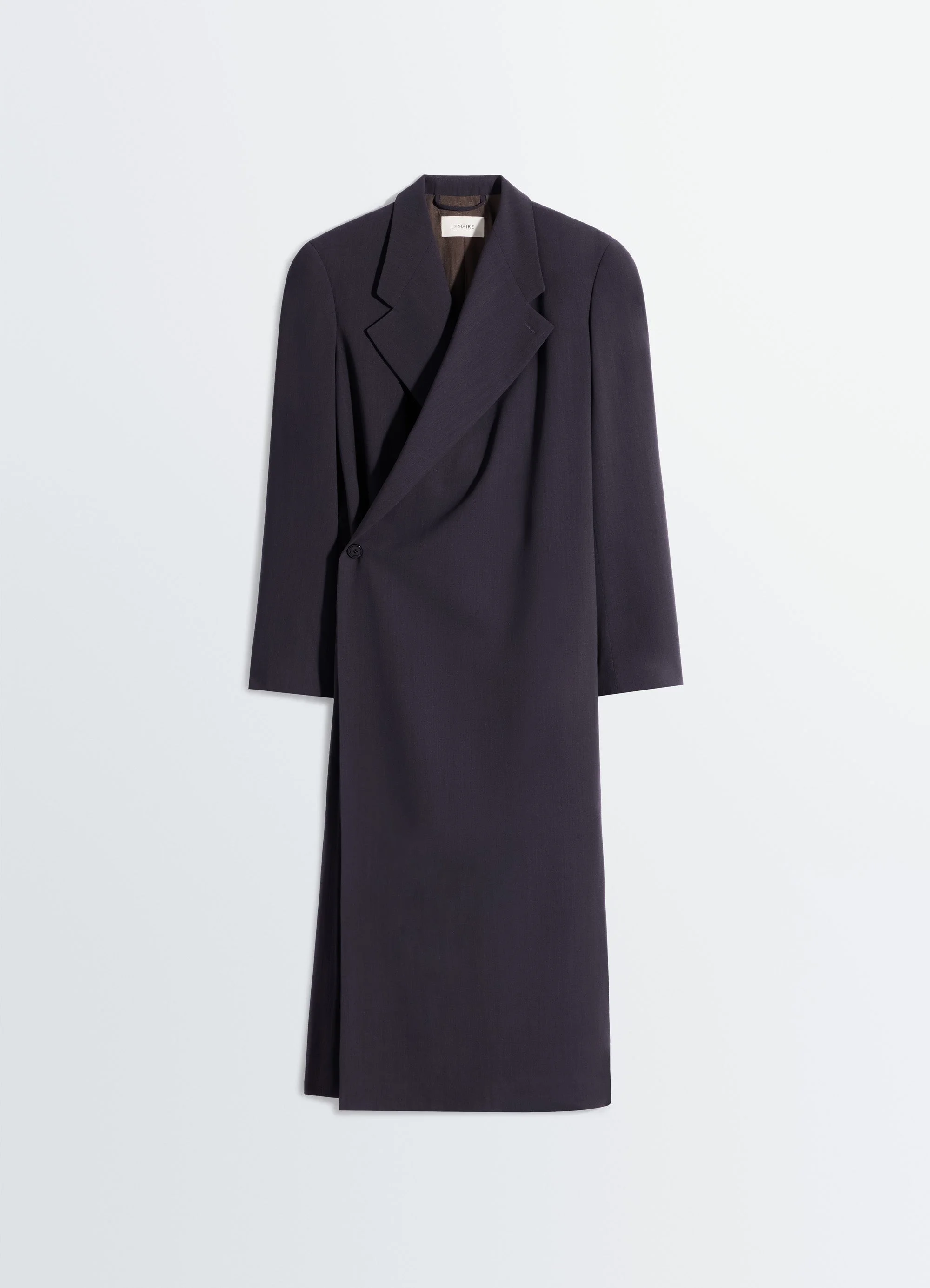 WRAP OVER COAT IN WOOL CREPE - 1