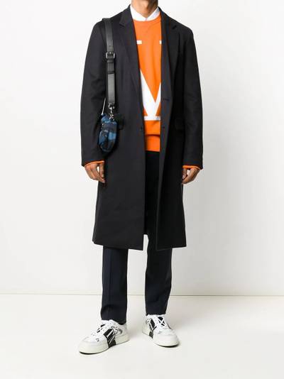 Valentino long sleeve single-breasted coat outlook