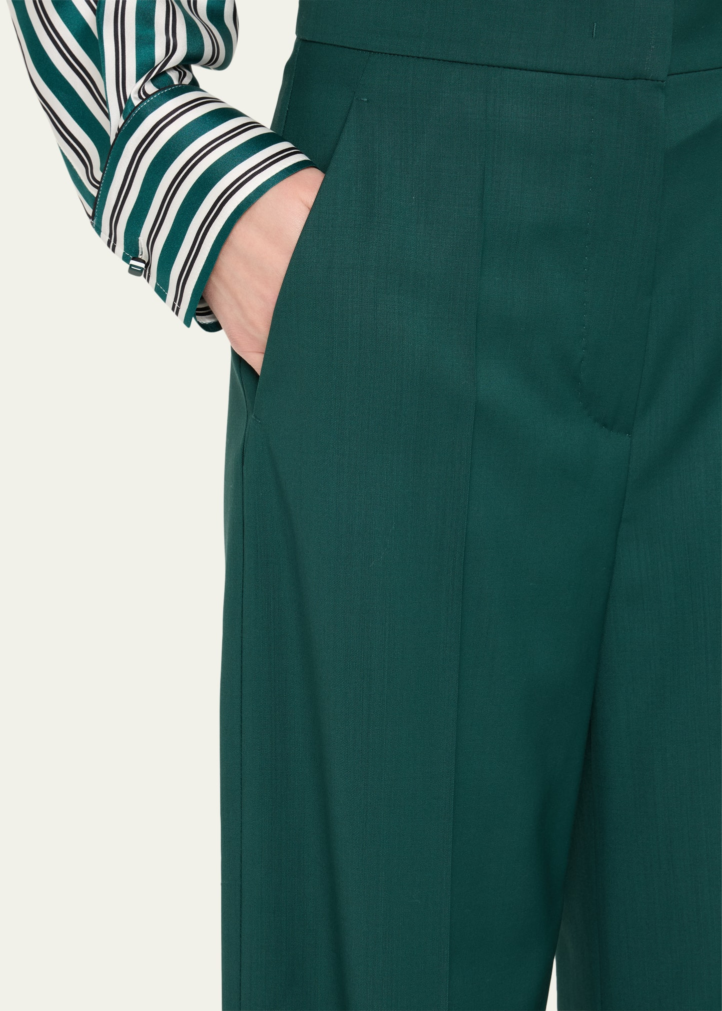 Fernet Wide Leg Wool Cashmere Trousers - 5