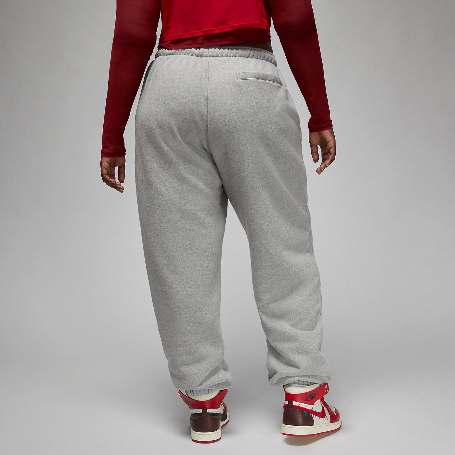 (WMNS) Air Jordan x Teyana Taylor Sweatpants 'Grey' FB2625-063 - 5