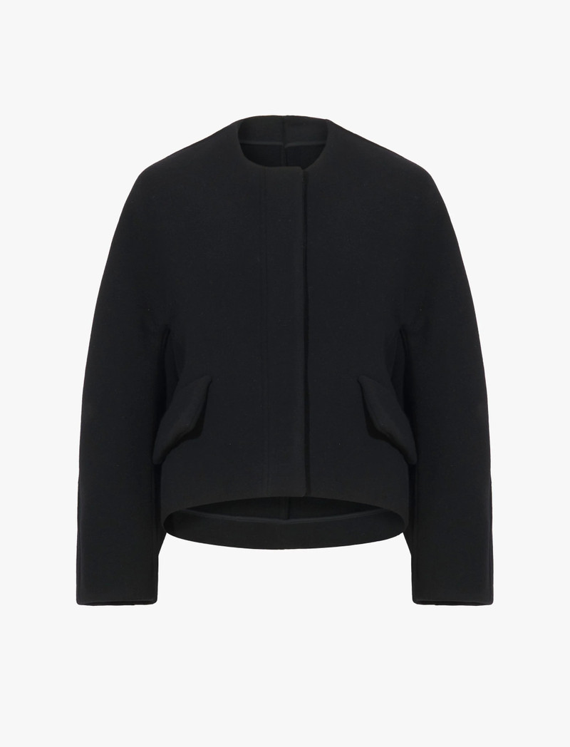 Double Face Wool Melton Jacket - 1
