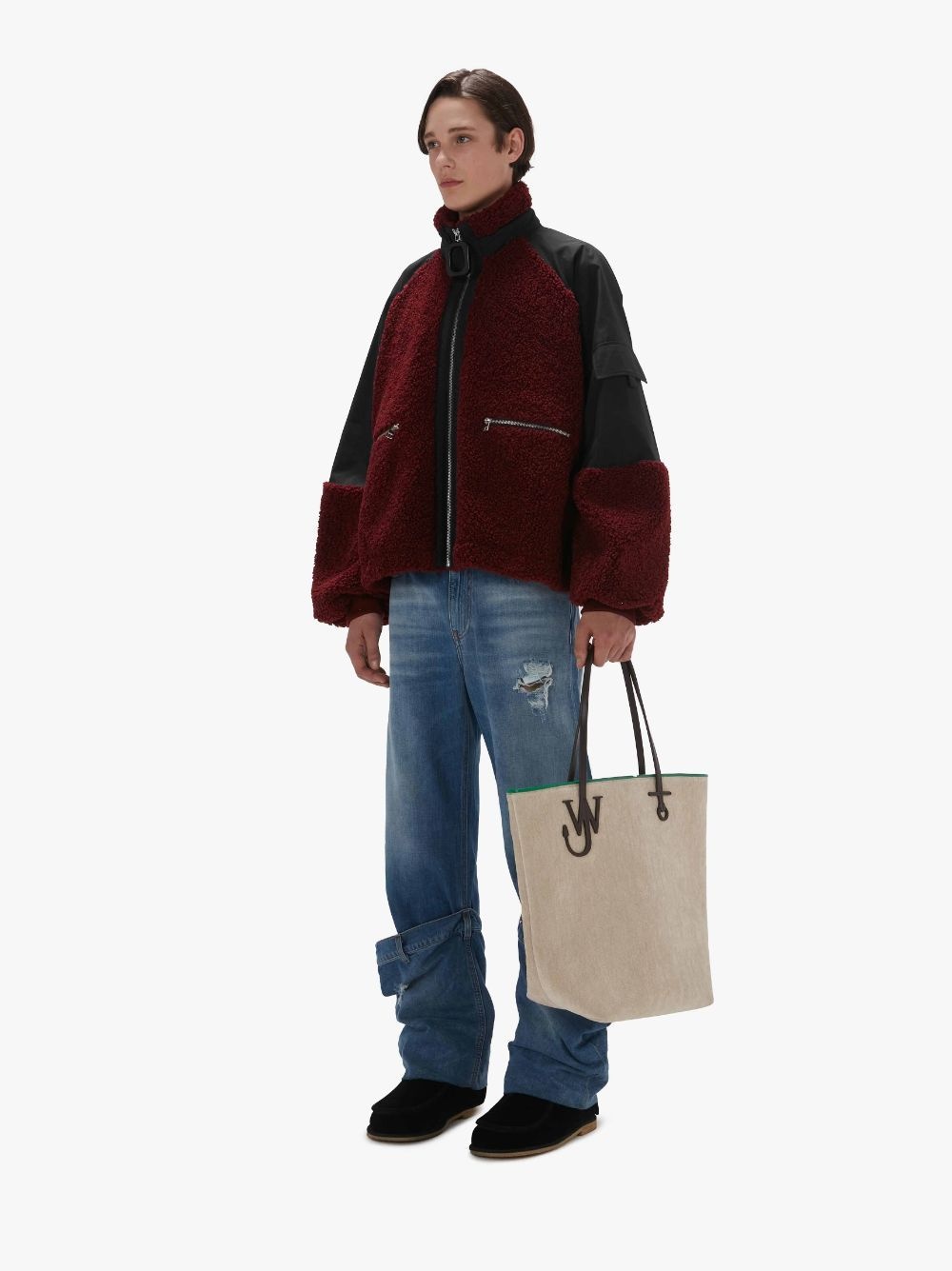 COLOUR BLOCK FLEECE TRACK TOP - 4