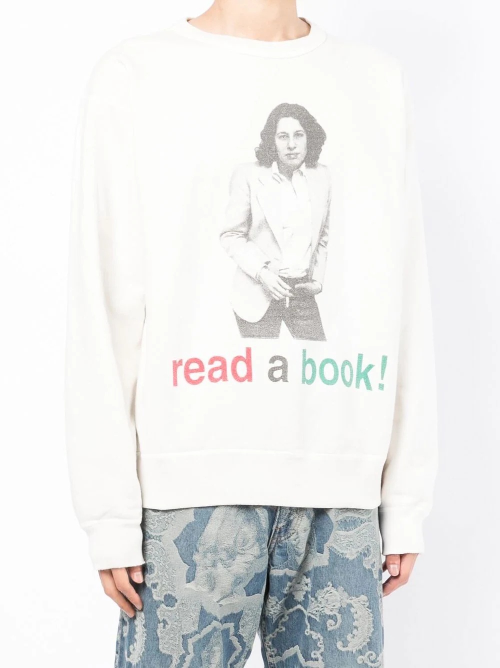 slogan-print sweatshirt - 3