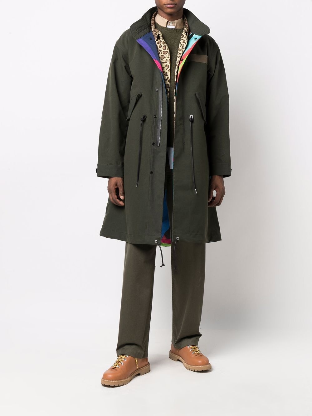 x KAWS single-breasted parka coat - 2