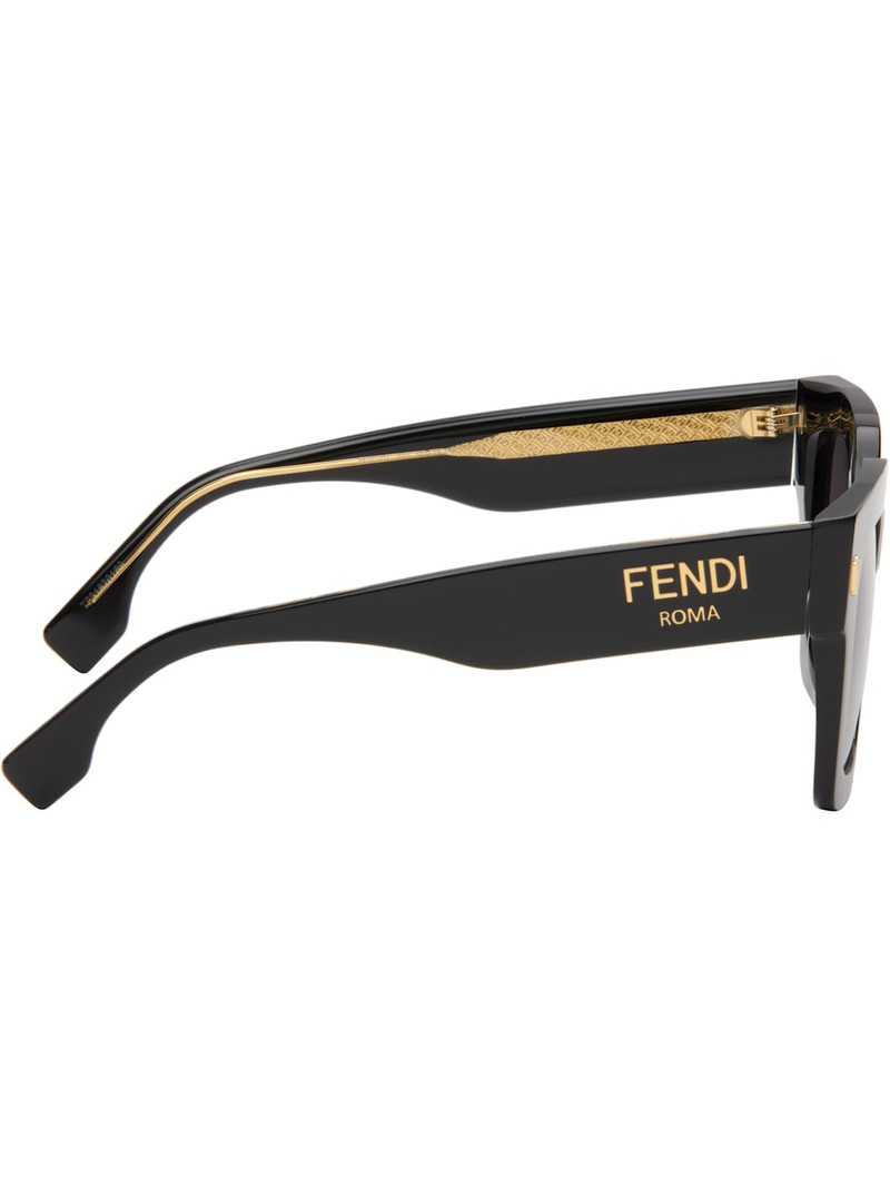 FENDI Black 'Fendi Square' Glasses outlook