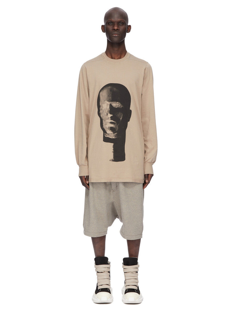 Rick Owens DRKSHDW Straight-Leg Shell-Trimmed Cotton-Blend Jersey Shorts Gray outlook
