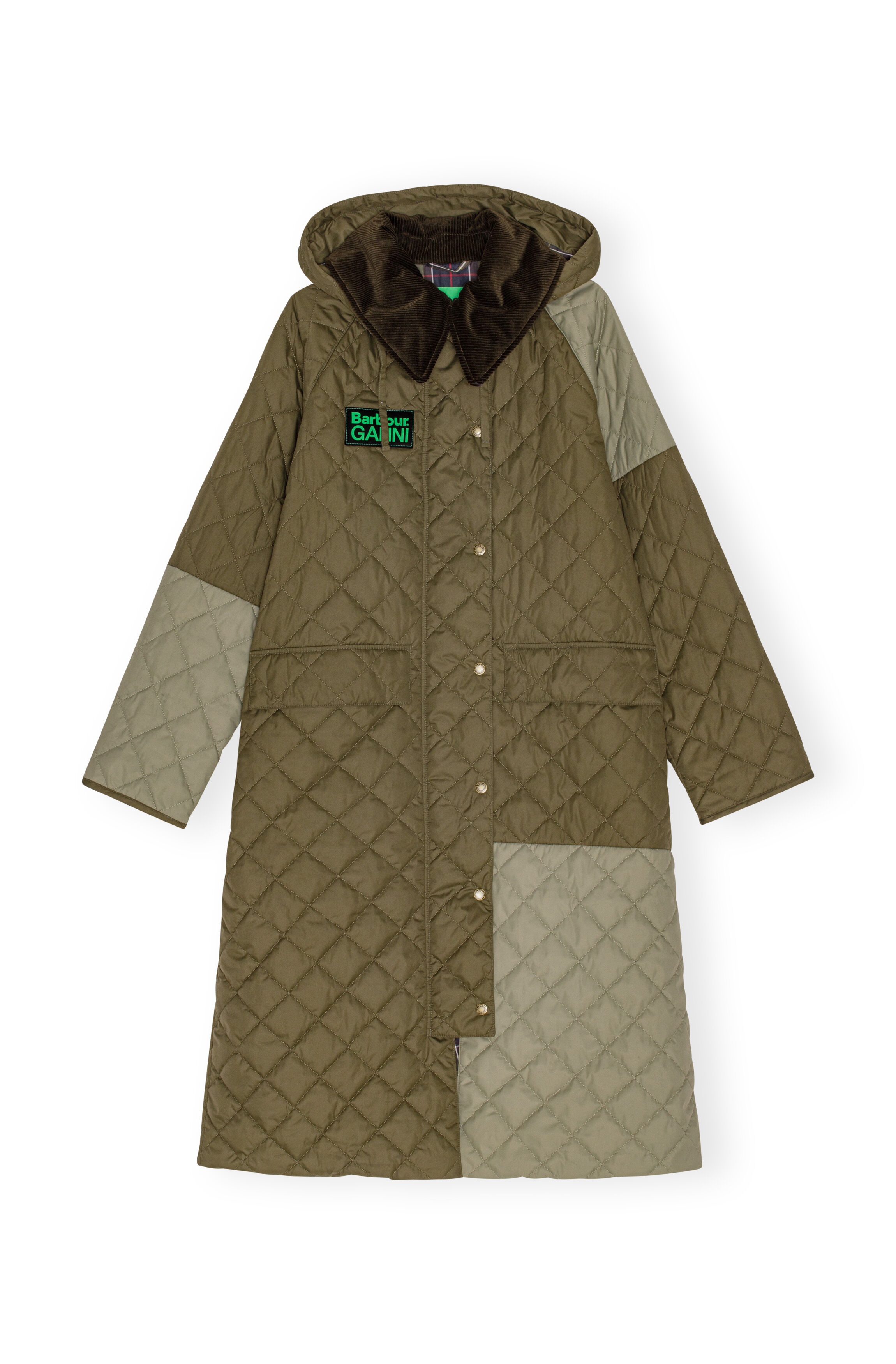 GANNI X BARBOUR BURGHLEY QUILTED JACKET - 6