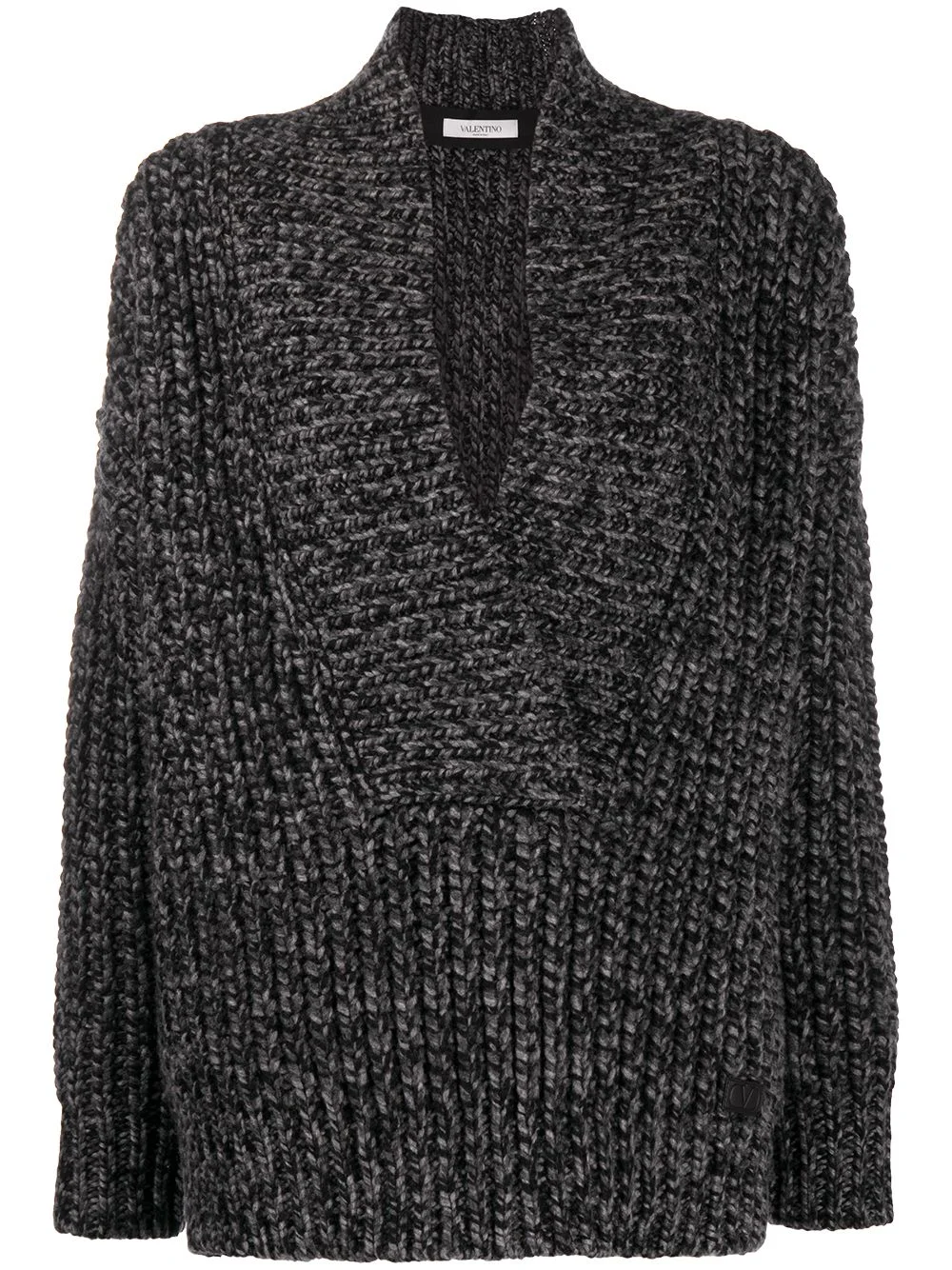 oversized mélange-knit jumper - 1