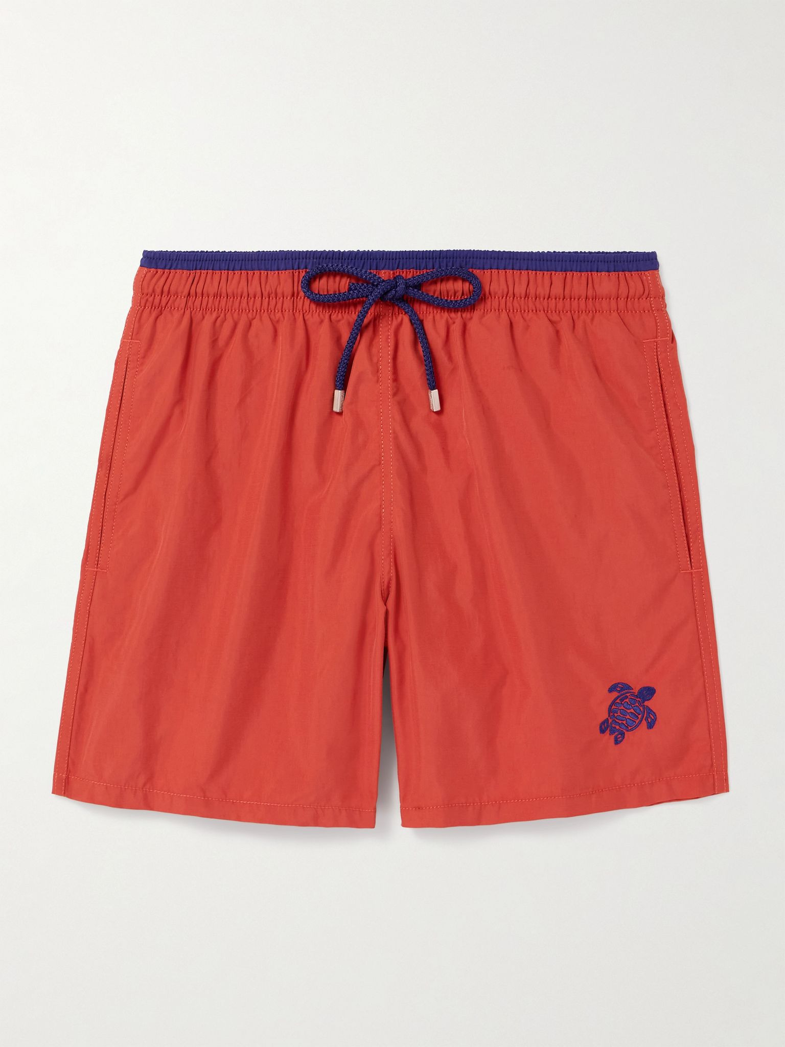 Moka Straight-Leg Mid-Length ECONYL® Swim Shorts Red - 1
