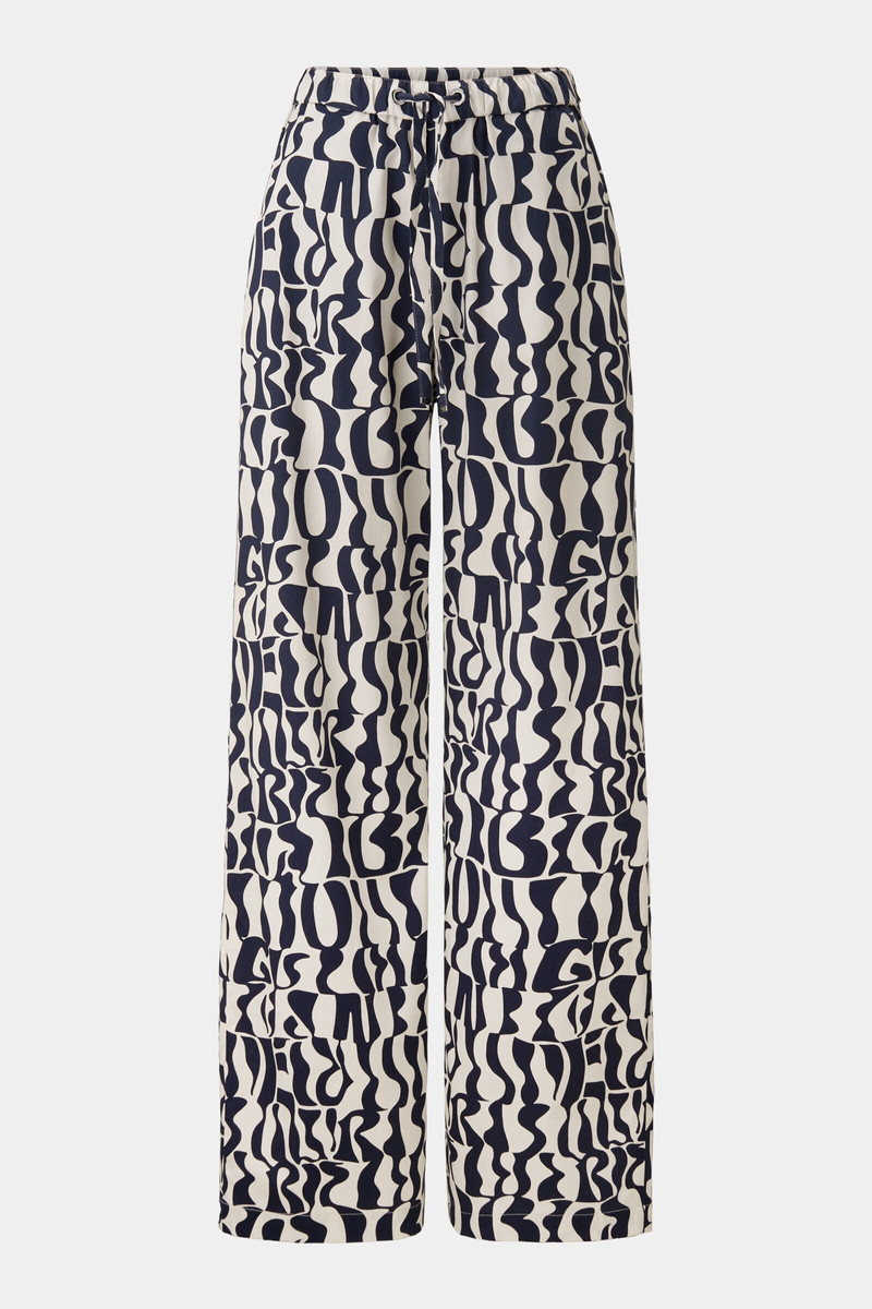 Marlene trousers Donya in Navy blue/ecru 1