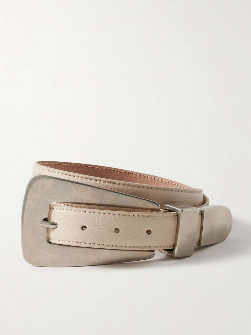 Lucca textured-leather belt - 1