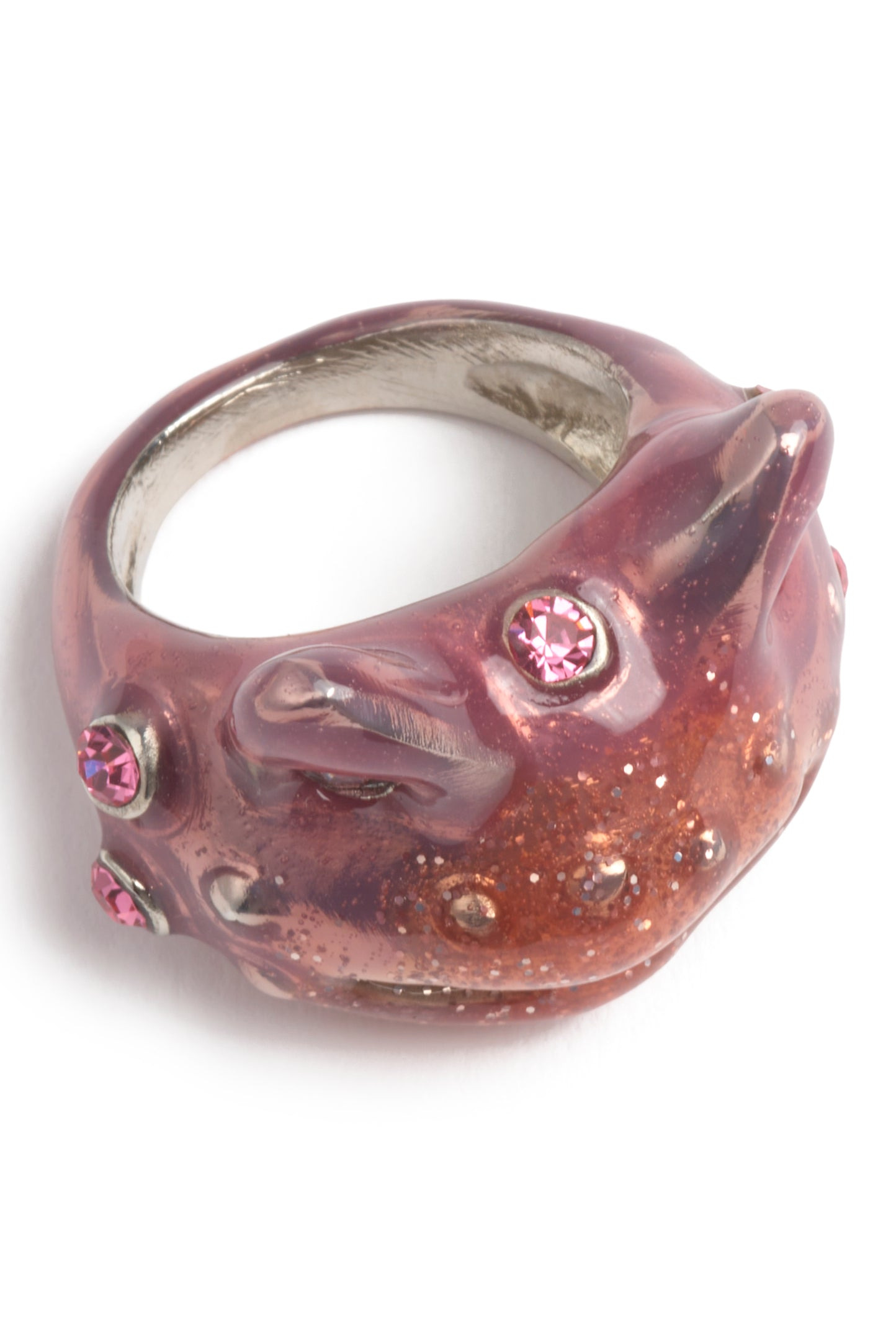 GLITTER PINK LILAC DRAGON BABY RING - 4