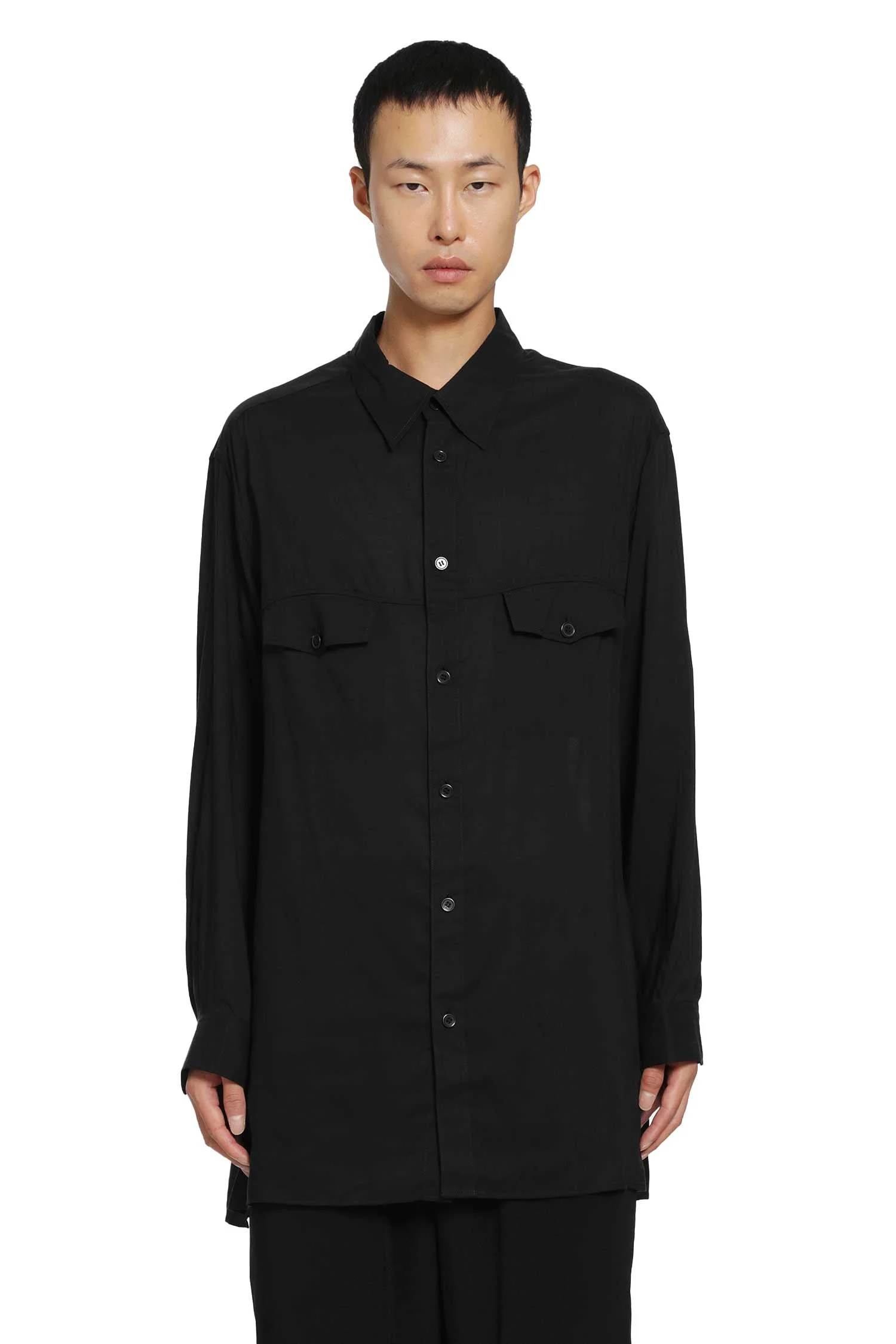 Chest Panel Pocket Blouse - 1