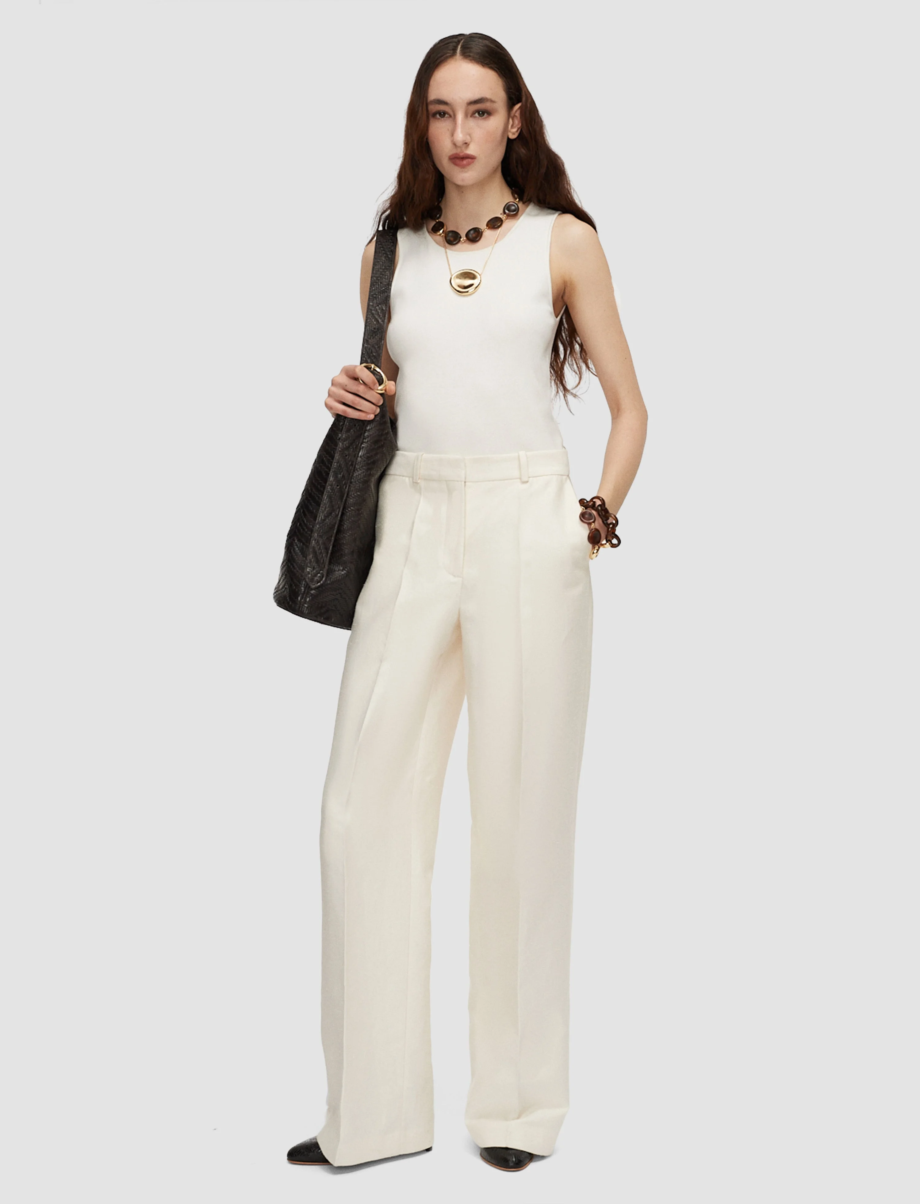 Mitae Cotton Silk Blend Trousers - 1