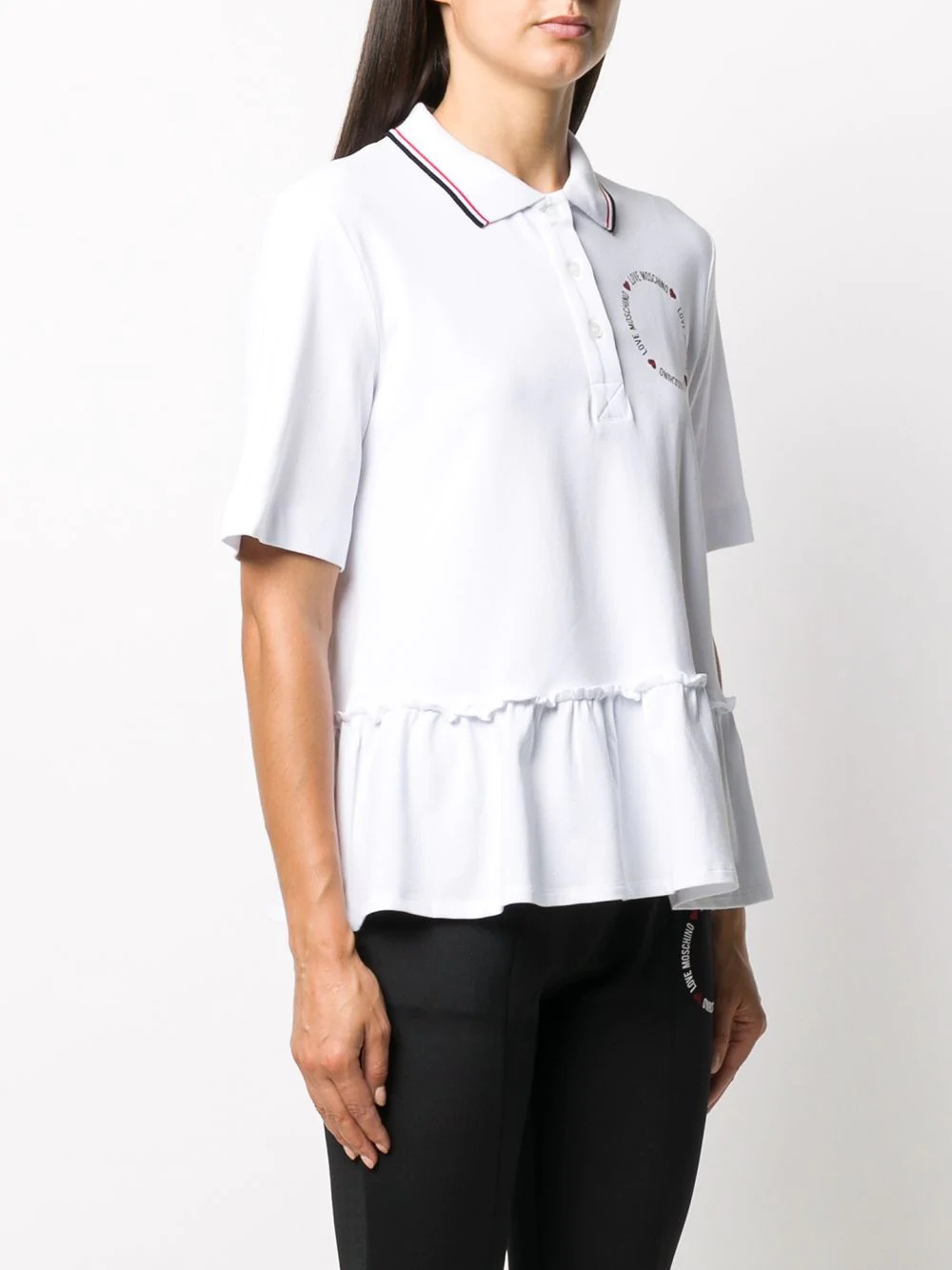 peplum-hem polo shirt  - 3