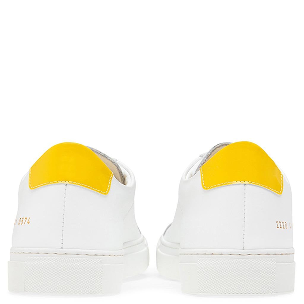 COMMON PROJECTS RETRO LOW GLOSSY - WHITE/YELLOW - 4