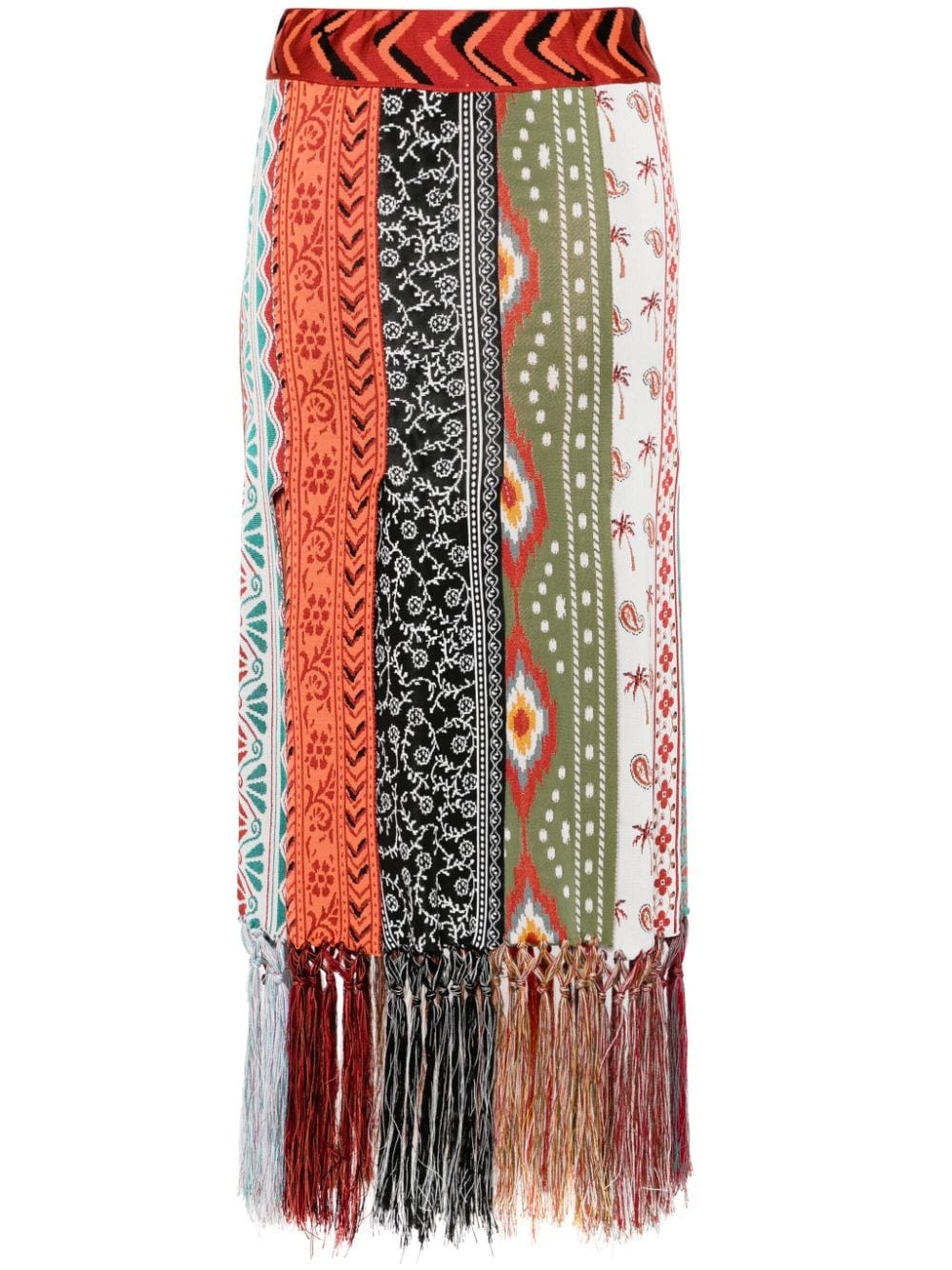 Scent Of Incense mix-pattern skirt - 1