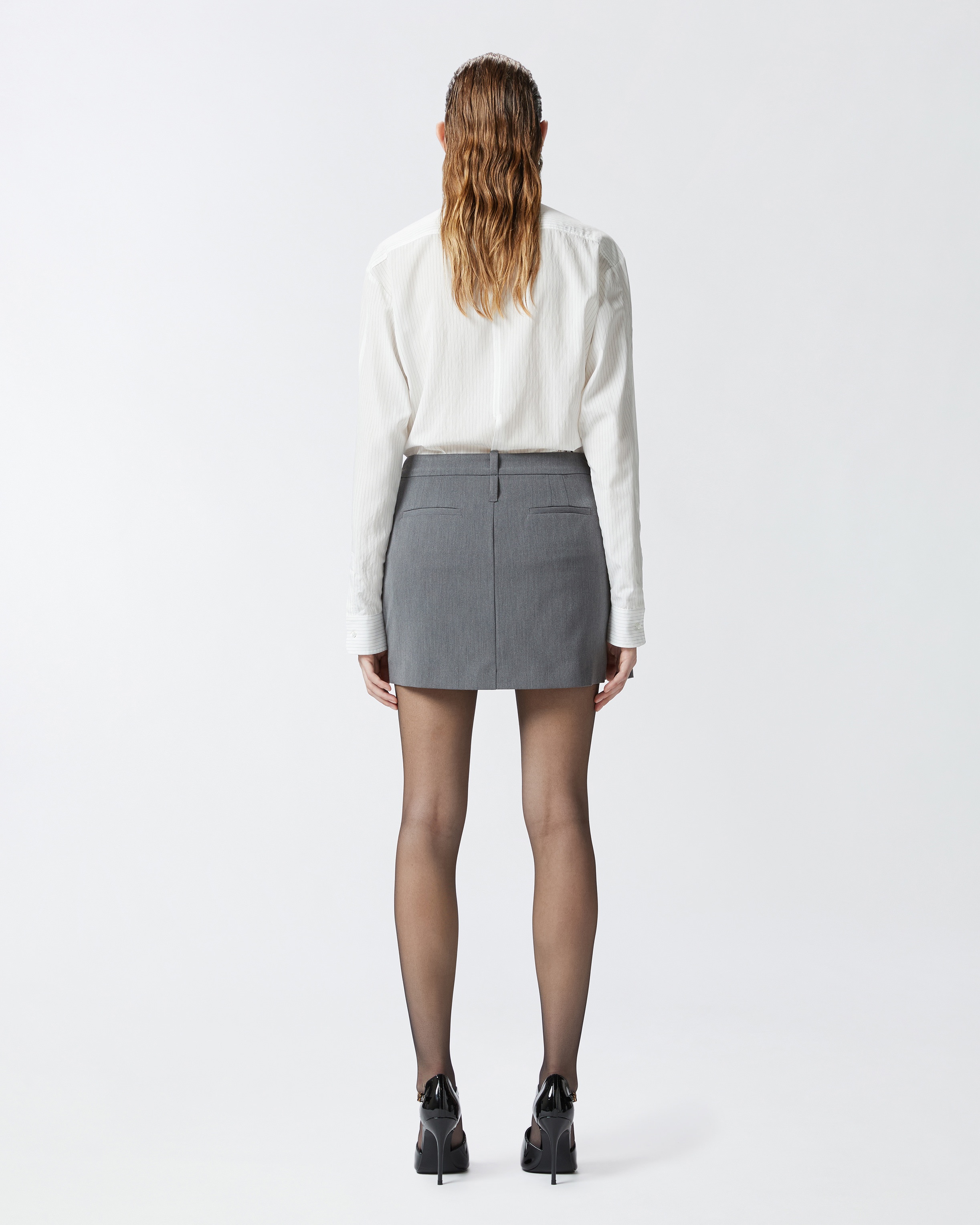 PLEATED MINI SKIRT WITH POCKETS - 4