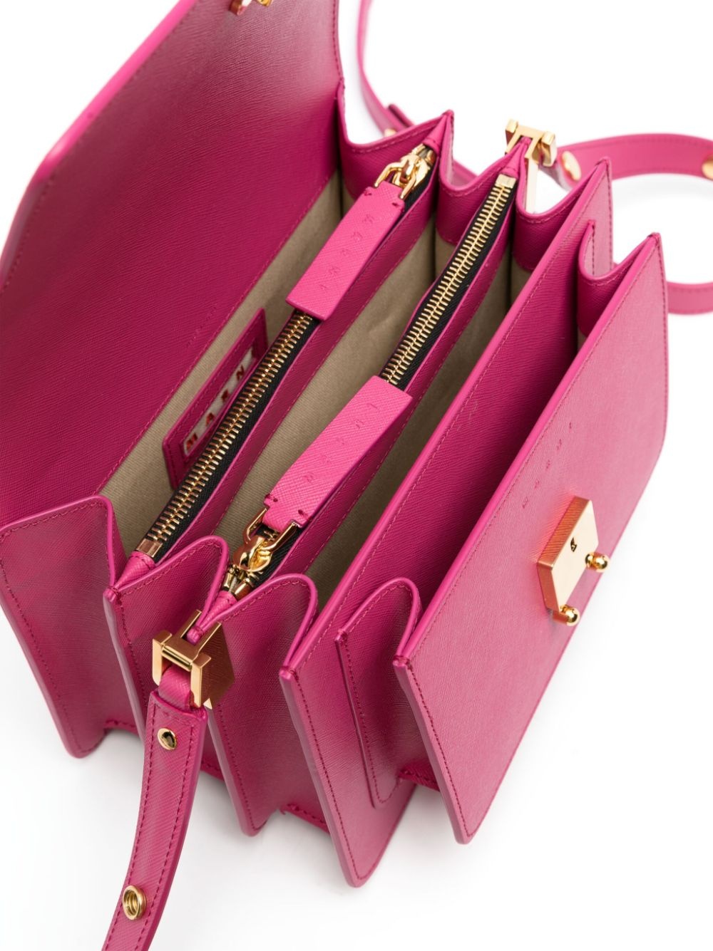 Trunk leather crossbody bag - 5